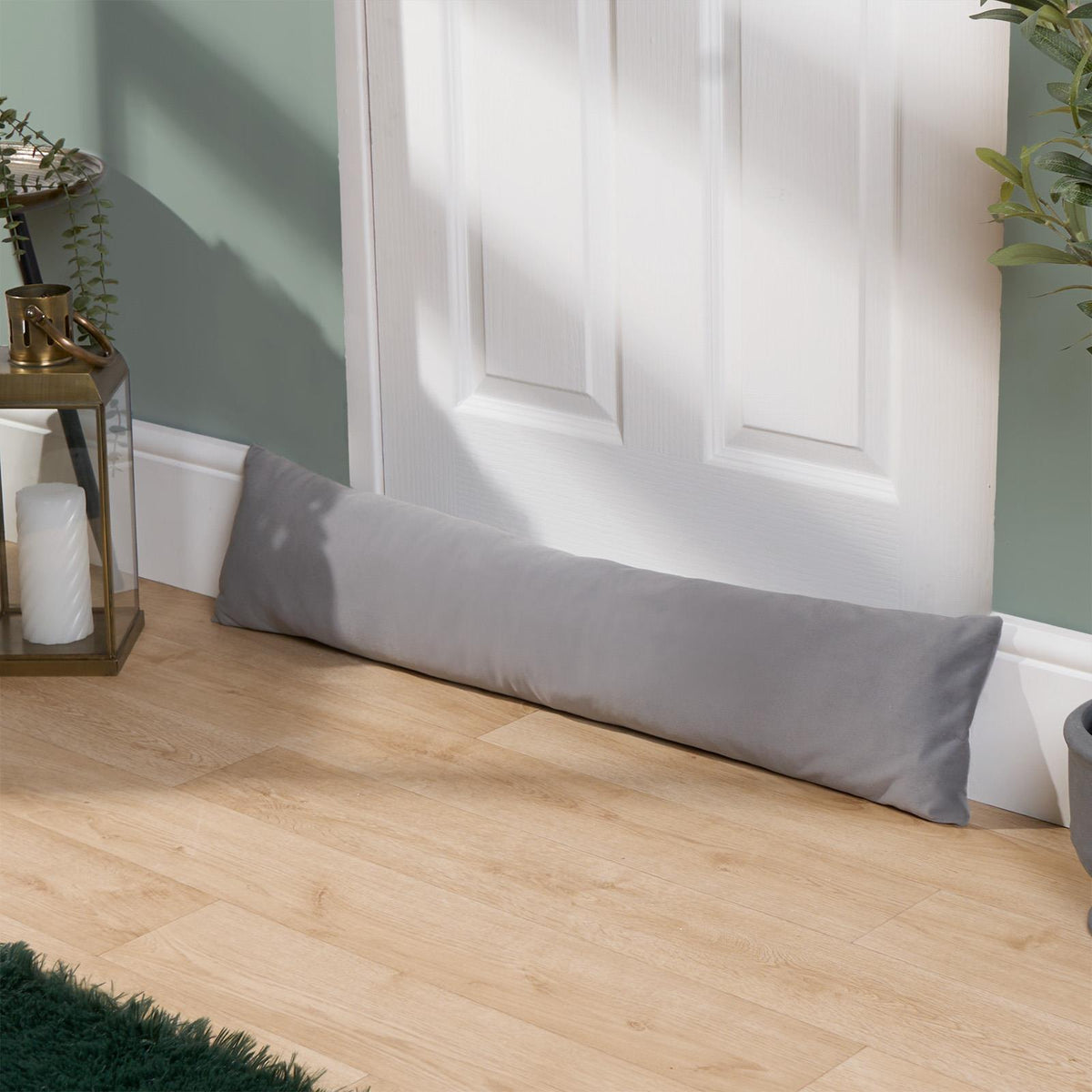 Draught Excluder Matte Velvet Fabric Door Stop Energy Saving Draft Window Seal