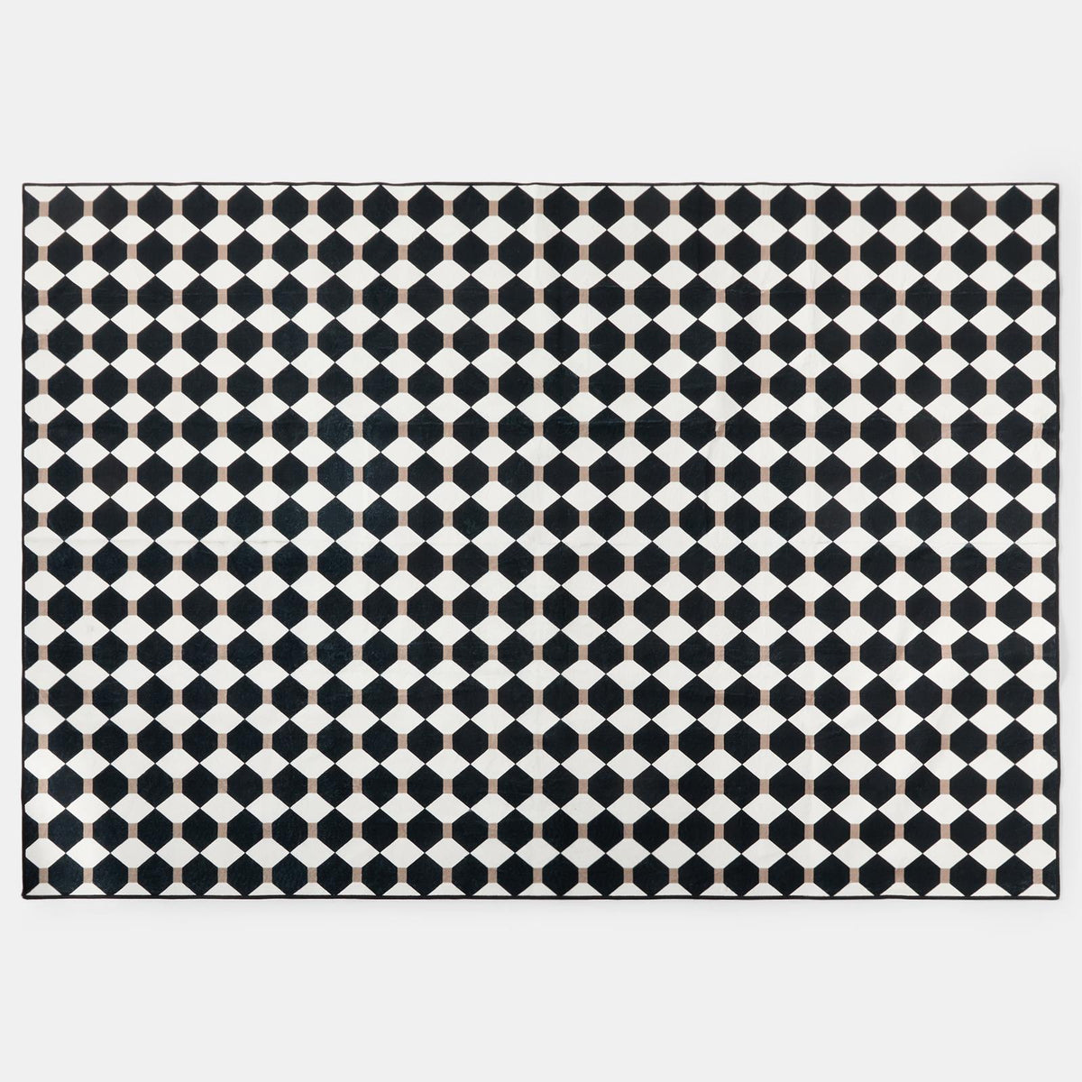 OHS Washable Rug Geometric Print Ultra Soft Living Room Area Mat Accent Rugs