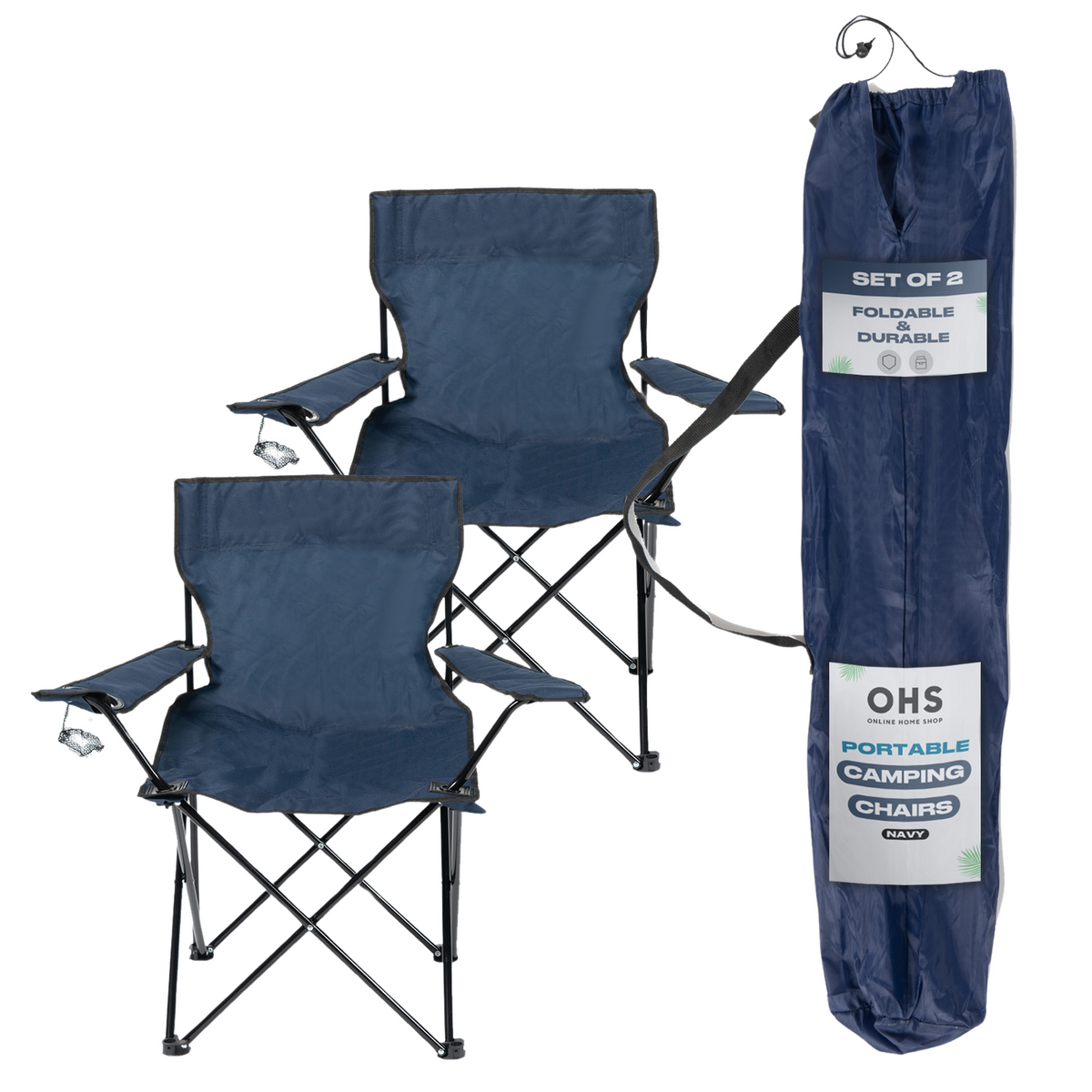 OHS Outdoor Camping Chair Folding Portable Picnic Garden Seat