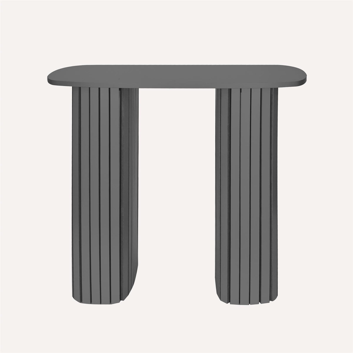 OHS Madison Console Table Ribbed Engineered Wood Entryway Display Unit Decor