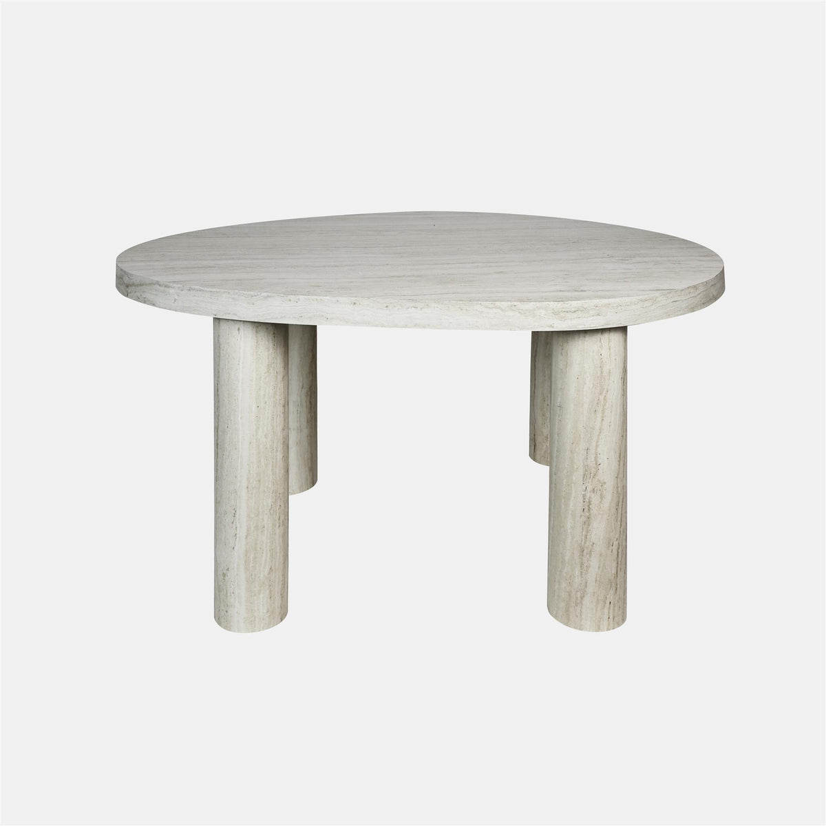 OHS 4 Legged Coffee Table Travertine Wood Effect Living Room Home Decor Modern