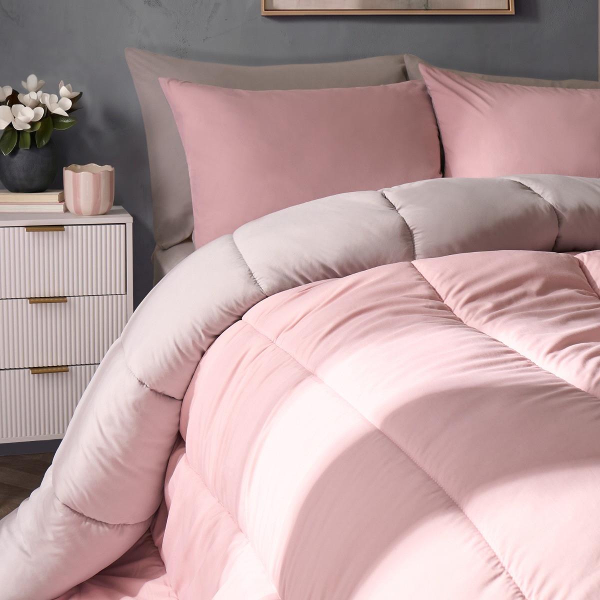 OHS Coverless Duvet & Pillowcase 10.5 Tog Bedding Set Easy Care Reversible