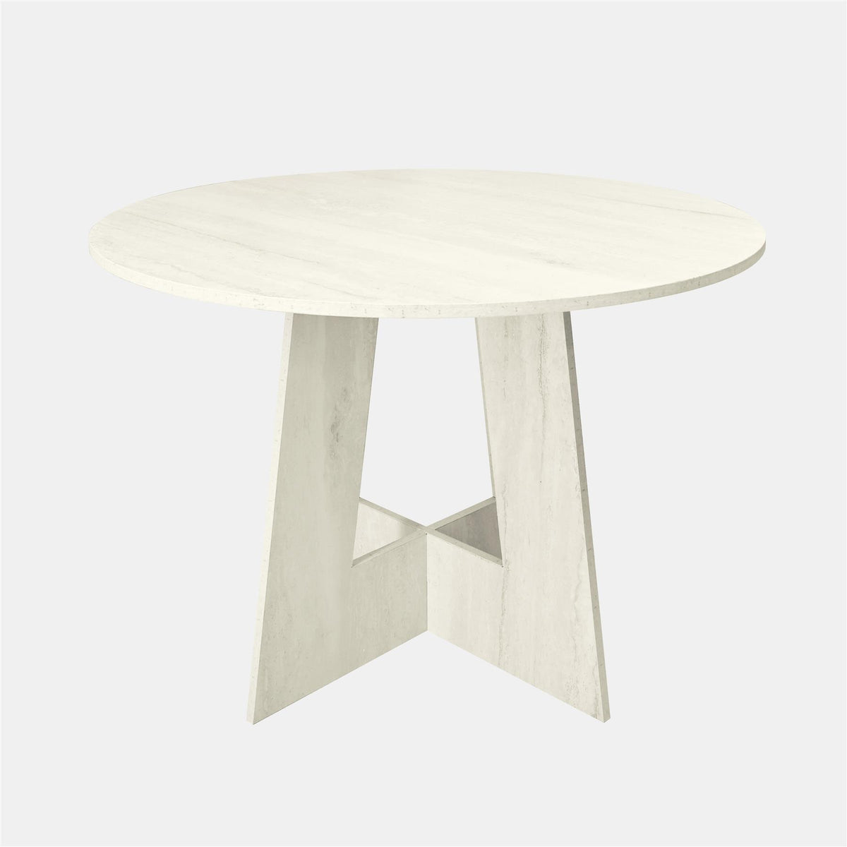 OHS Angular Dining Table 4-Seater Round Circle Kitchen Tables Engineered Wood