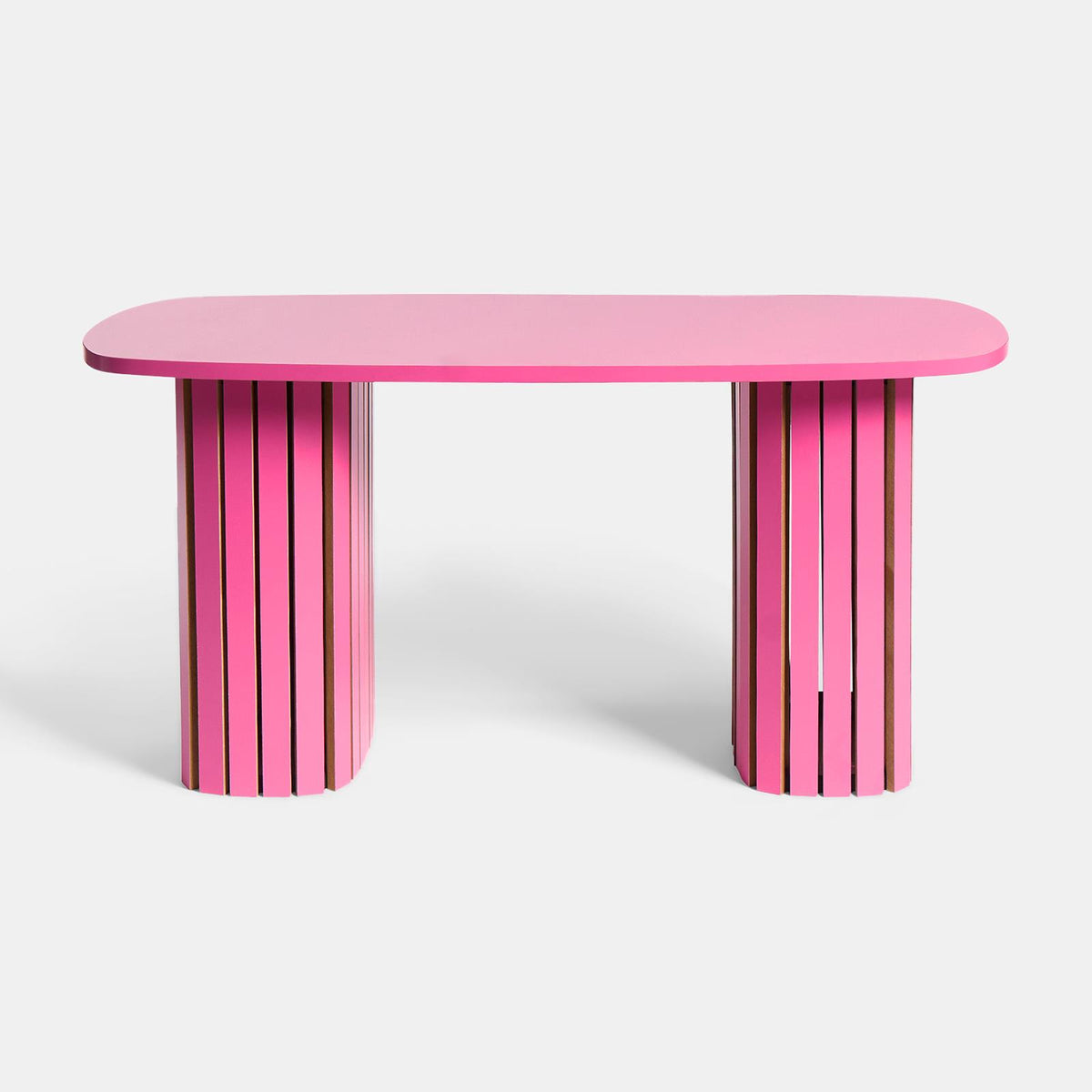 OHS Madison Coffee Table Ribbed Engineered Wood Side End Desk Home Decor