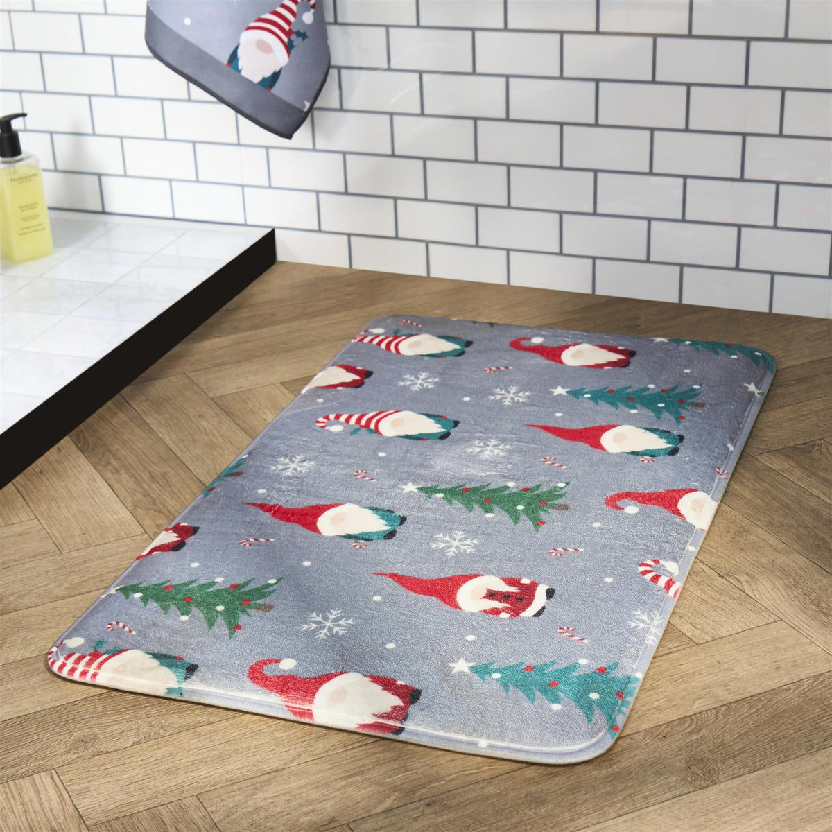 OHS Gonk Bath Mat Foam Quick Dry Non Slip Halloween Xmas Bathroom Shower Rug