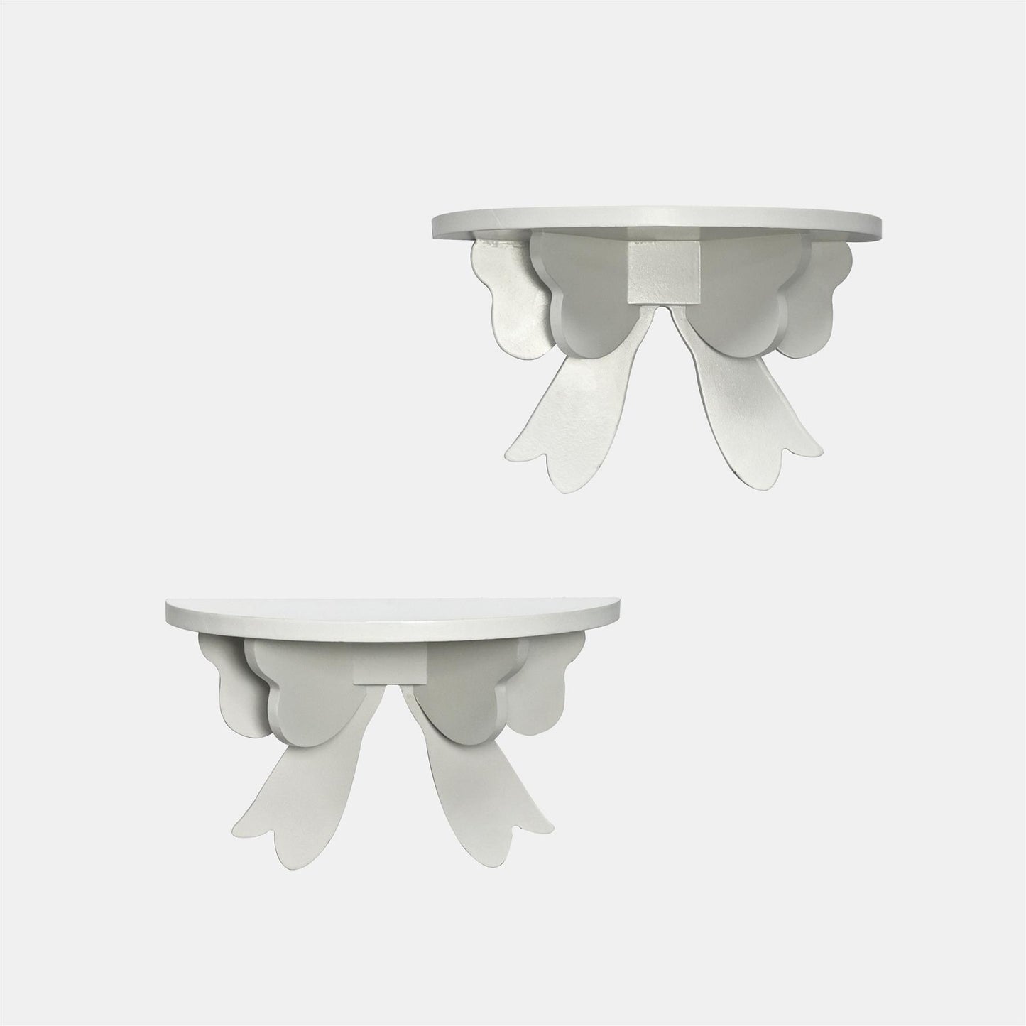OHS Bow Shelf 2 Pack Novelty Shelving Units Wall Mounted Storage Home Decor