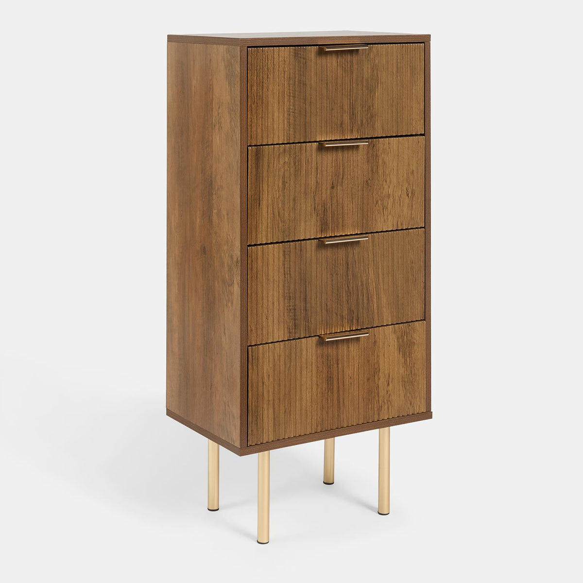 OHS Ribbed Drawer Unit Bedside Table 3/4/5/6 Draw Cabinet Nightstand Sideboard