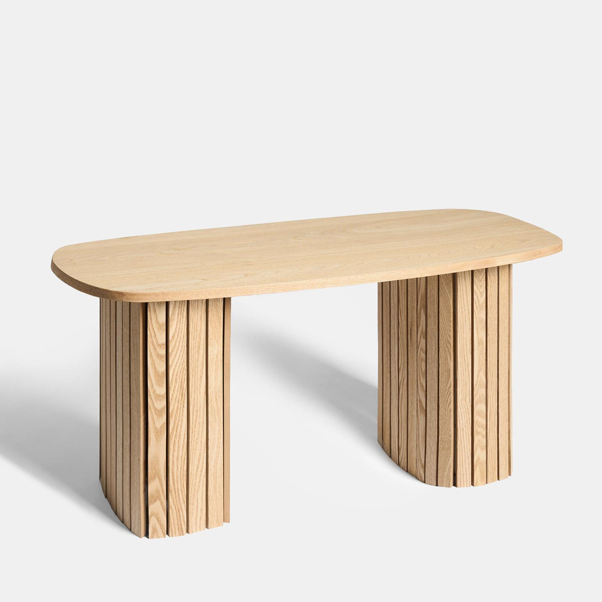 OHS Madison Coffee Table Ribbed Engineered Wood Side End Desk Home Decor