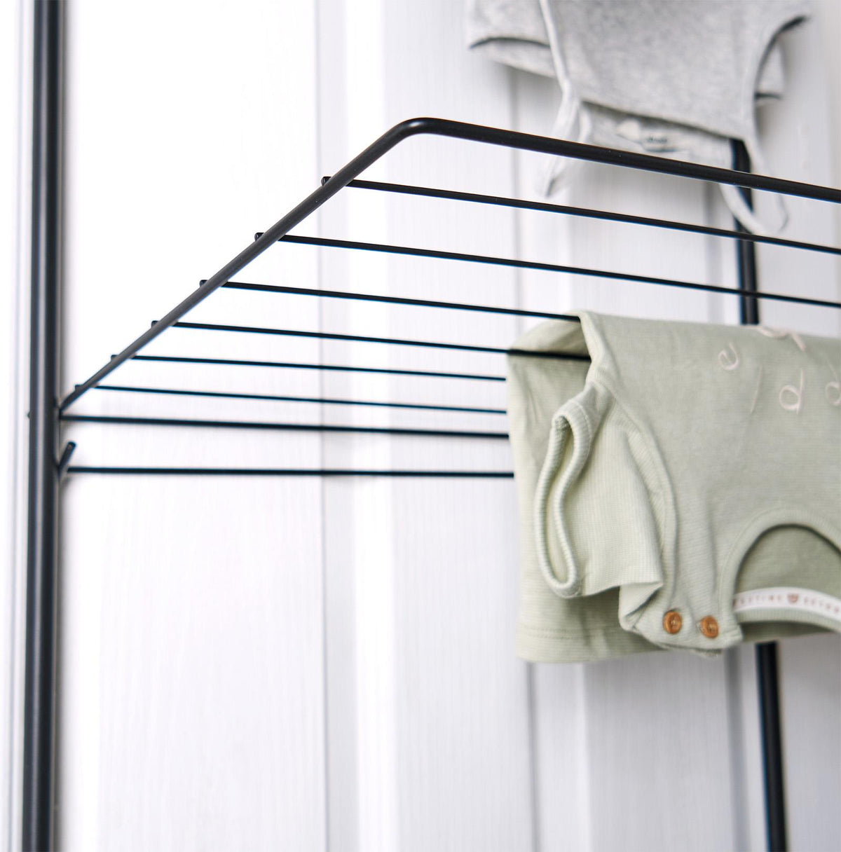 Over The Door Tiered Foldable Drying Rack Towel Storage Organiser Rail Hanger