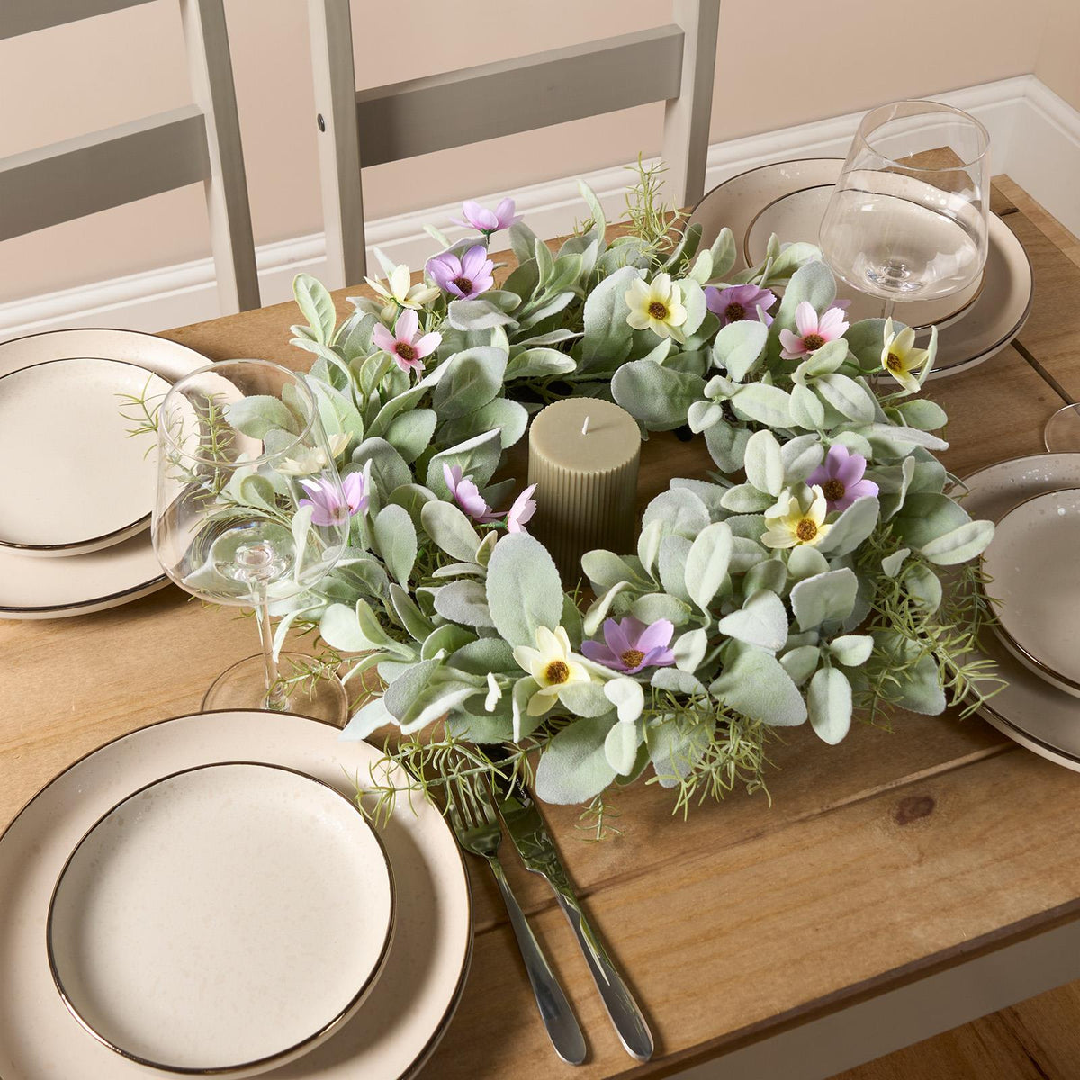 OHS Artificial Xmas Wreath Door Wall Home Party Table Decor Winter Spring