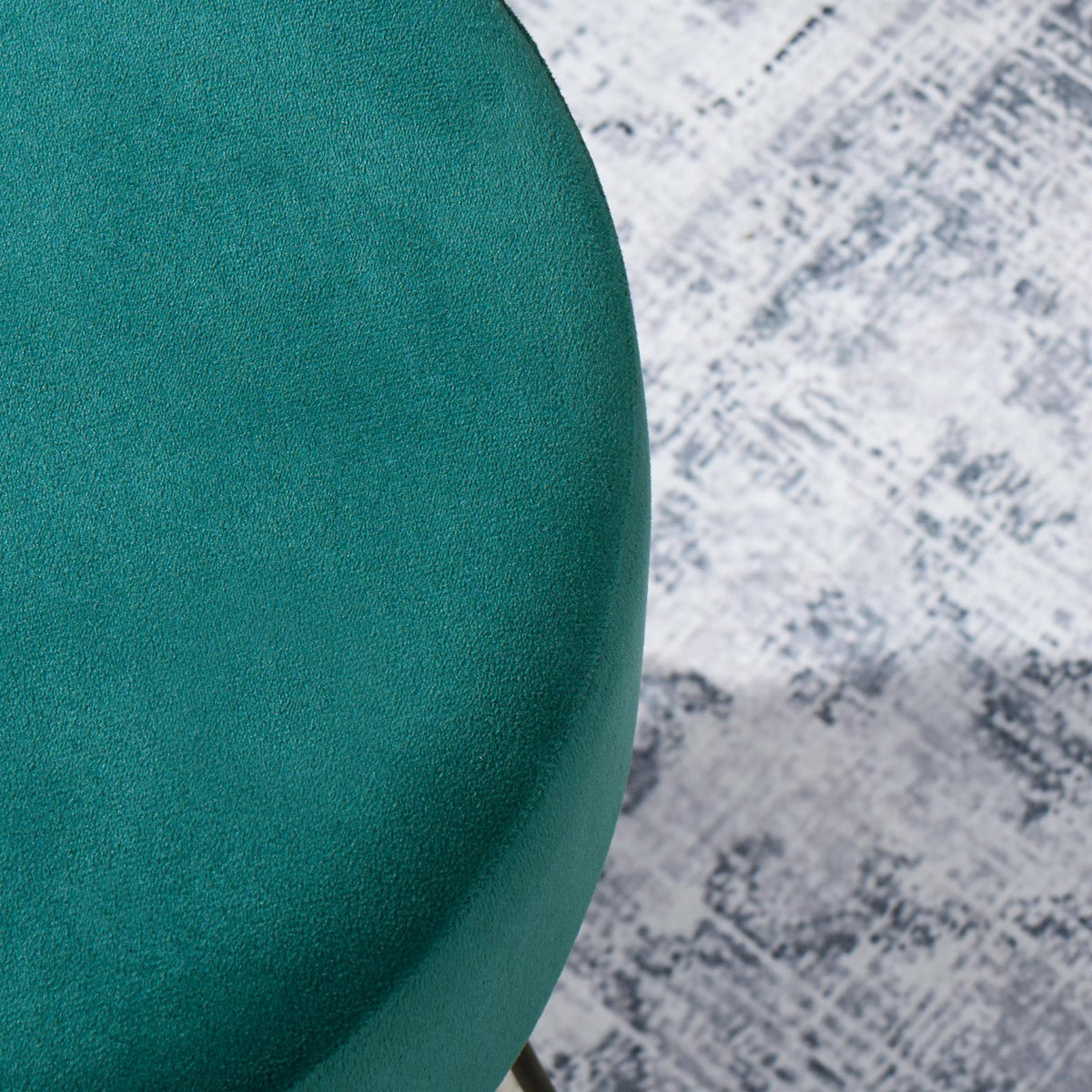 Dressing Table Stool Velvet Round Makeup Vanity Seat Chair Metal Legs Pouffe