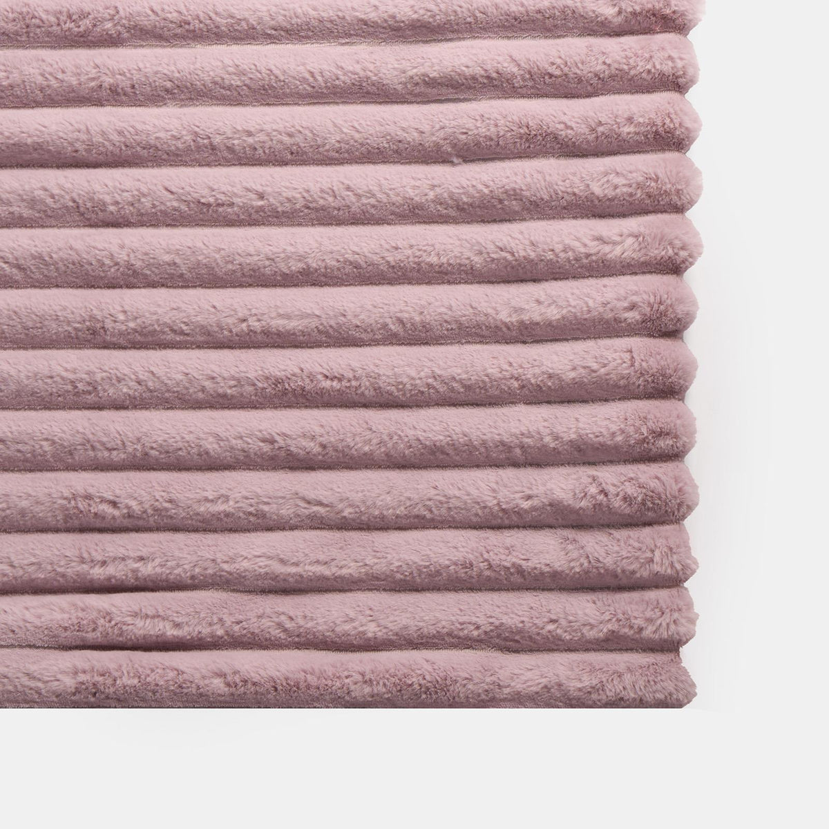 OHS Faux Fur Ribbed Fleece Throw Over Bed Blanket Warm Supersoft
