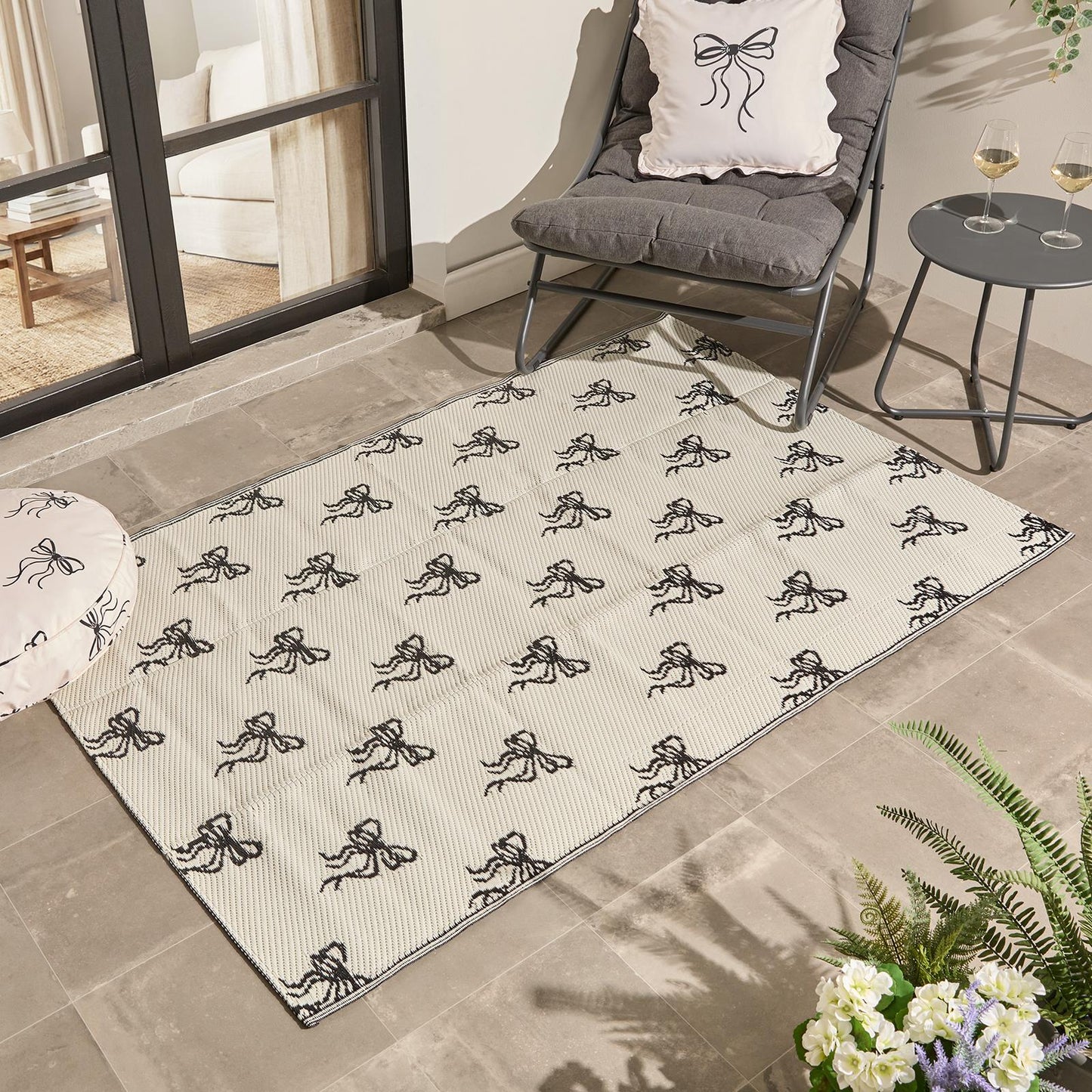 OHS Printed Garden Rug Outdoor Waterproof Area Mat Patio Decor