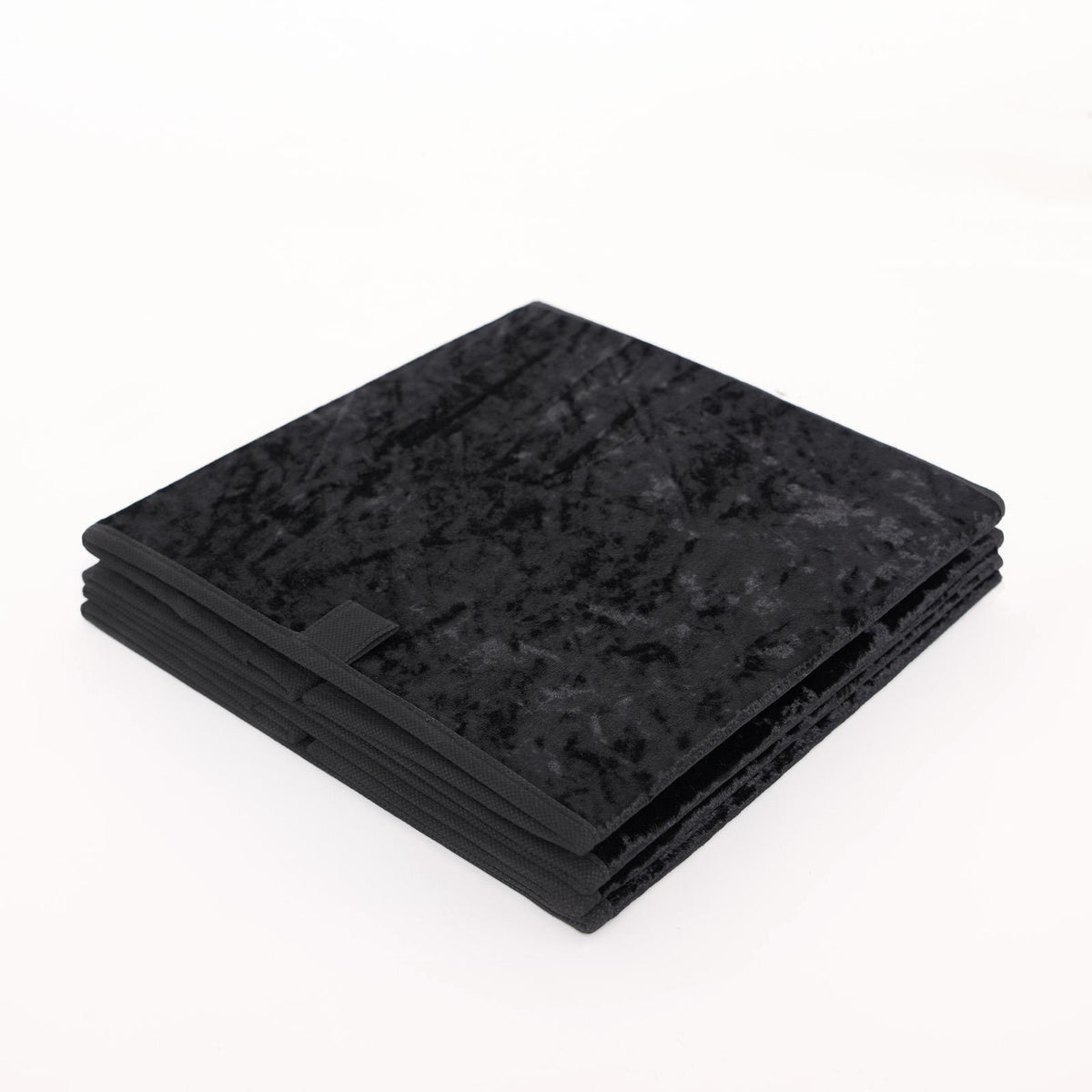 OHS Crushed Velvet Storage Boxes Cube Set Square Foldable Folding Toys Clothes