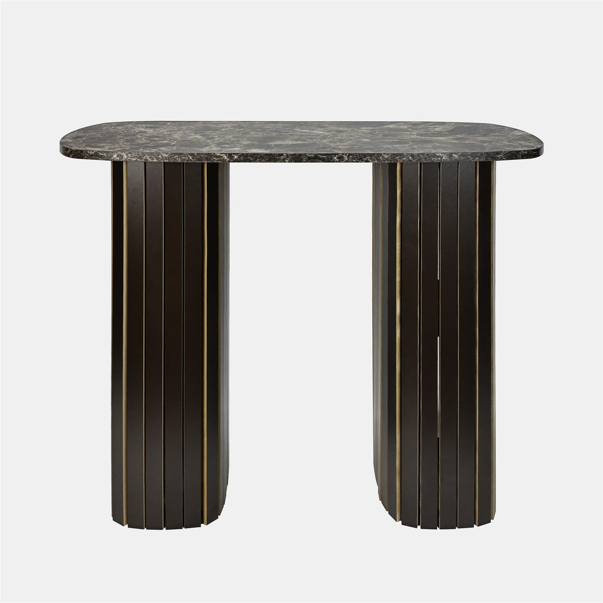 OHS Madison Console Table Ribbed Engineered Wood Entryway Display Unit Decor