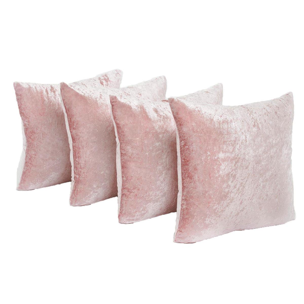 Sienna Cushion Covers Crushed Velvet Luxury Pack of Filled Insert Pad, 45 x 45cm