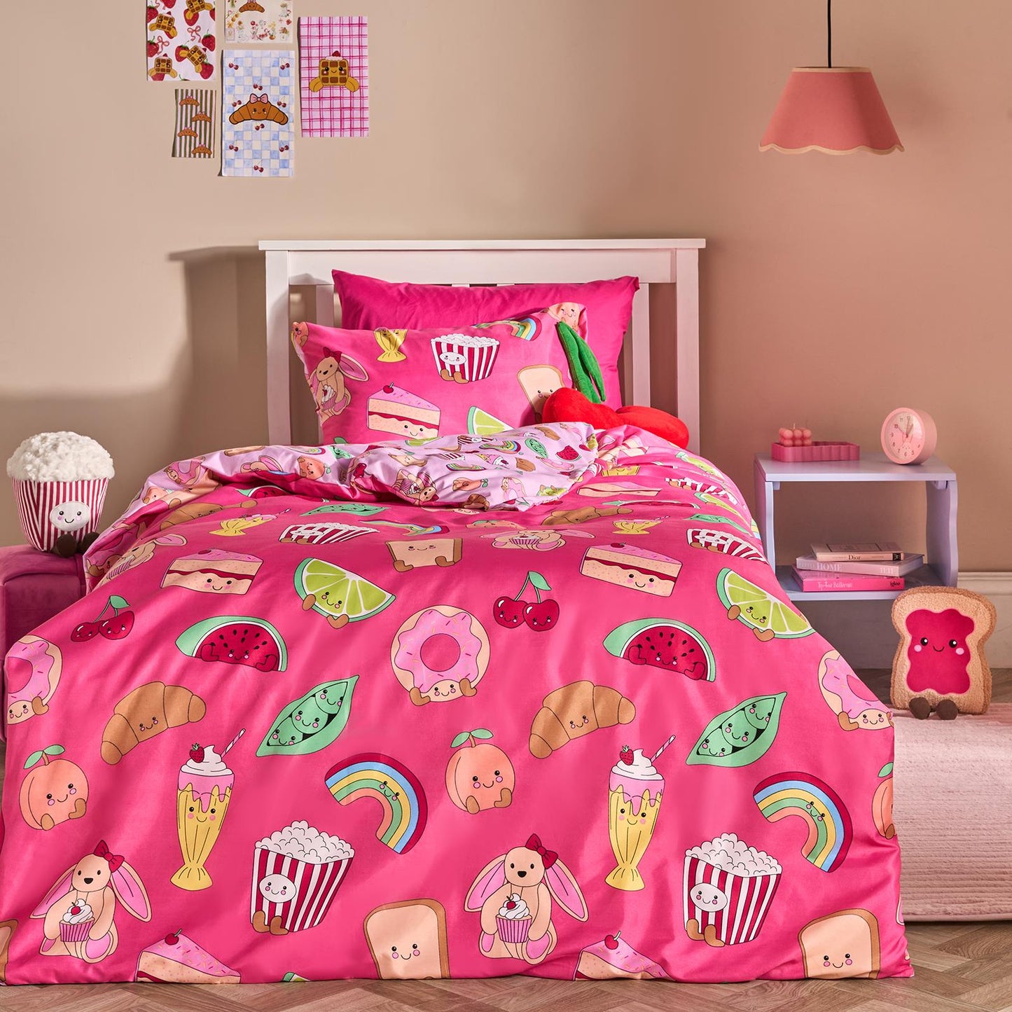 OHS Sweetie Pies Bedding Reversible Kids Duvet Cover Set with Pillowcase