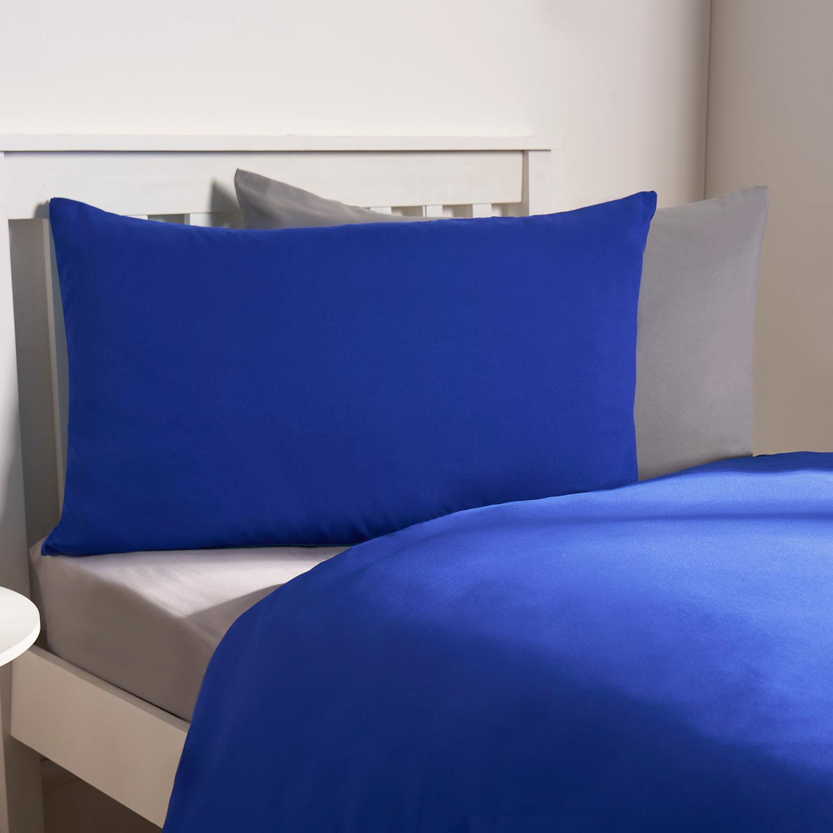 OHS Plain Duvet Cover & Pillowcase Reversible Bedding Set OR Fitted Sheet