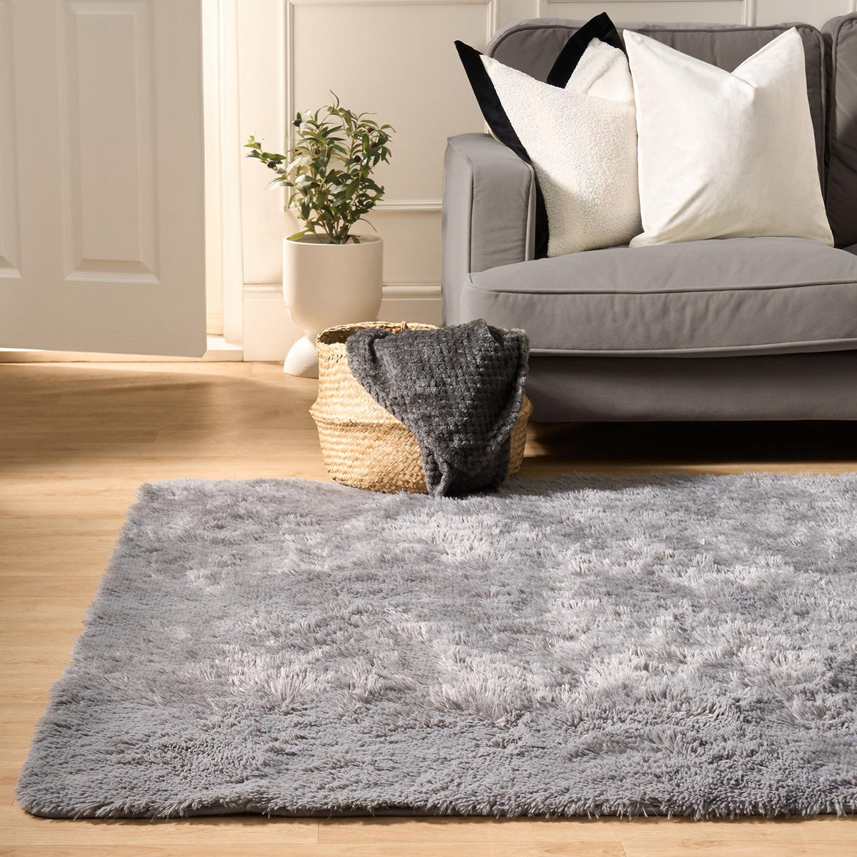 OHS Fluffy Rug Anti-Slip/Skid Shaggy Large Bedroom Non-Shed Floor Carpet Mat