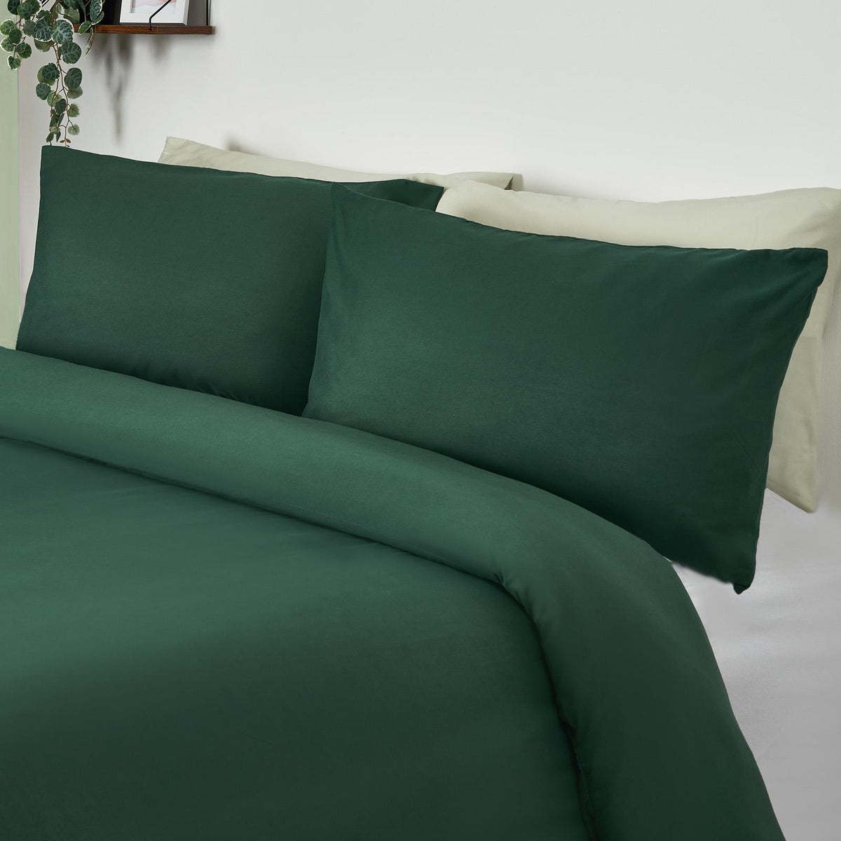 OHS Microfibre Housewife Pillowcases Set 2 Pack Wrinkle Resistant Pillow Covers