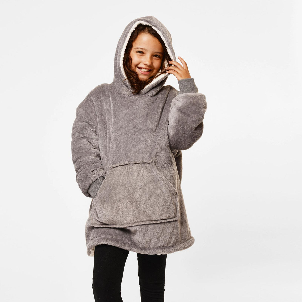 OHS Kids Hoodie Blanket Oversized Ultra Plush Soft Sherpa Wearable Sweatshirt