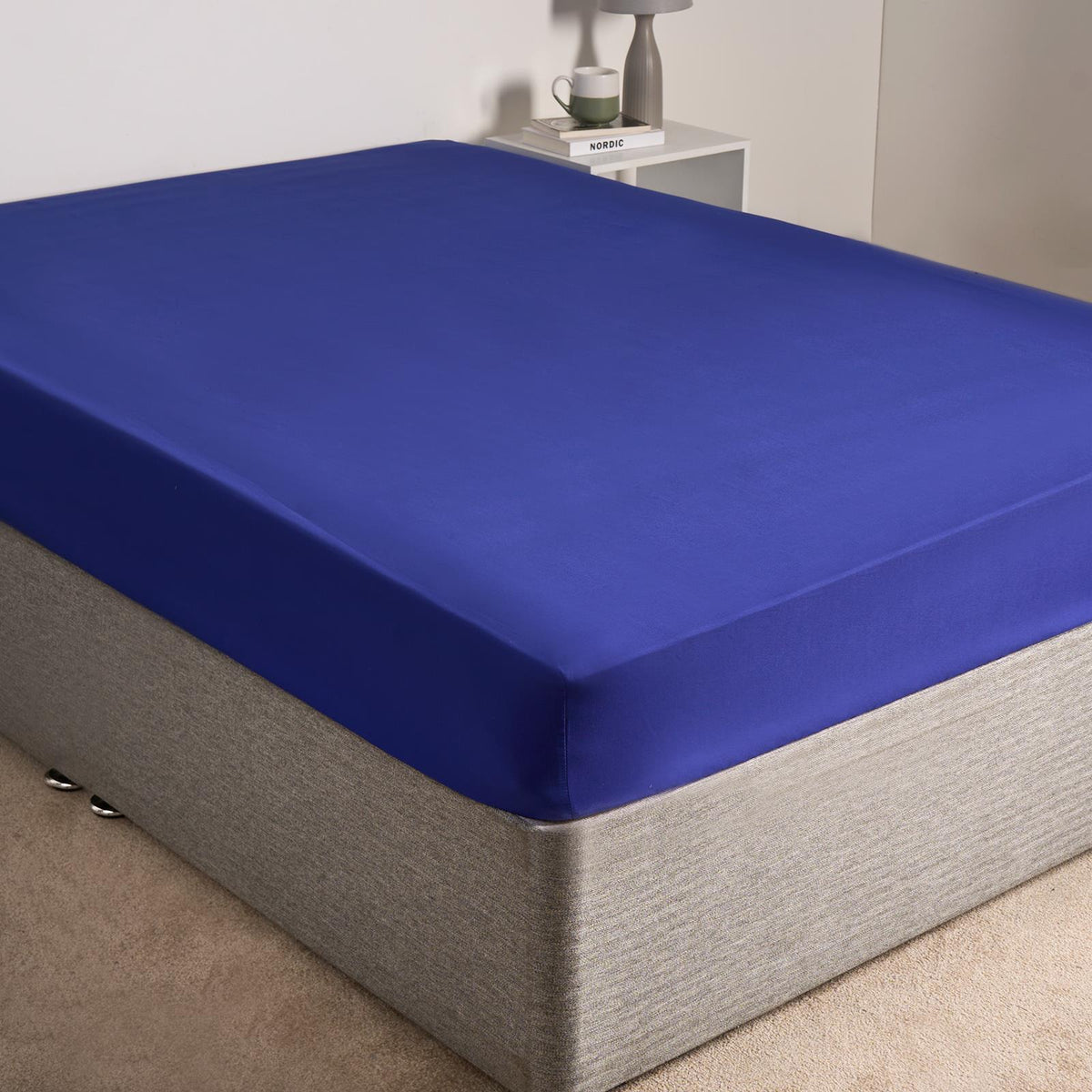 OHS Plain Duvet Cover & Pillowcase Reversible Bedding Set OR Fitted Sheet