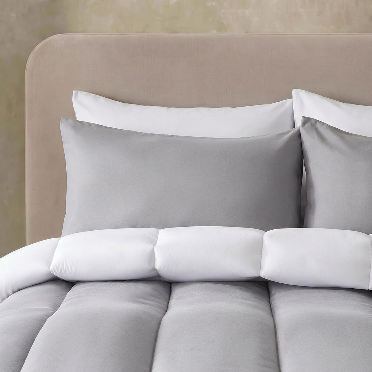 OHS Coverless Duvet & Pillowcase 10.5 Tog Bedding Set Easy Care Reversible
