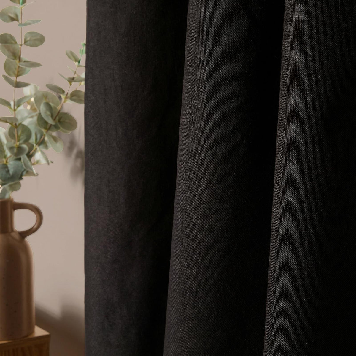 OHS Eyelet Blackout Curtains Woven Ready Made Ring Top Thermal Texture Thick