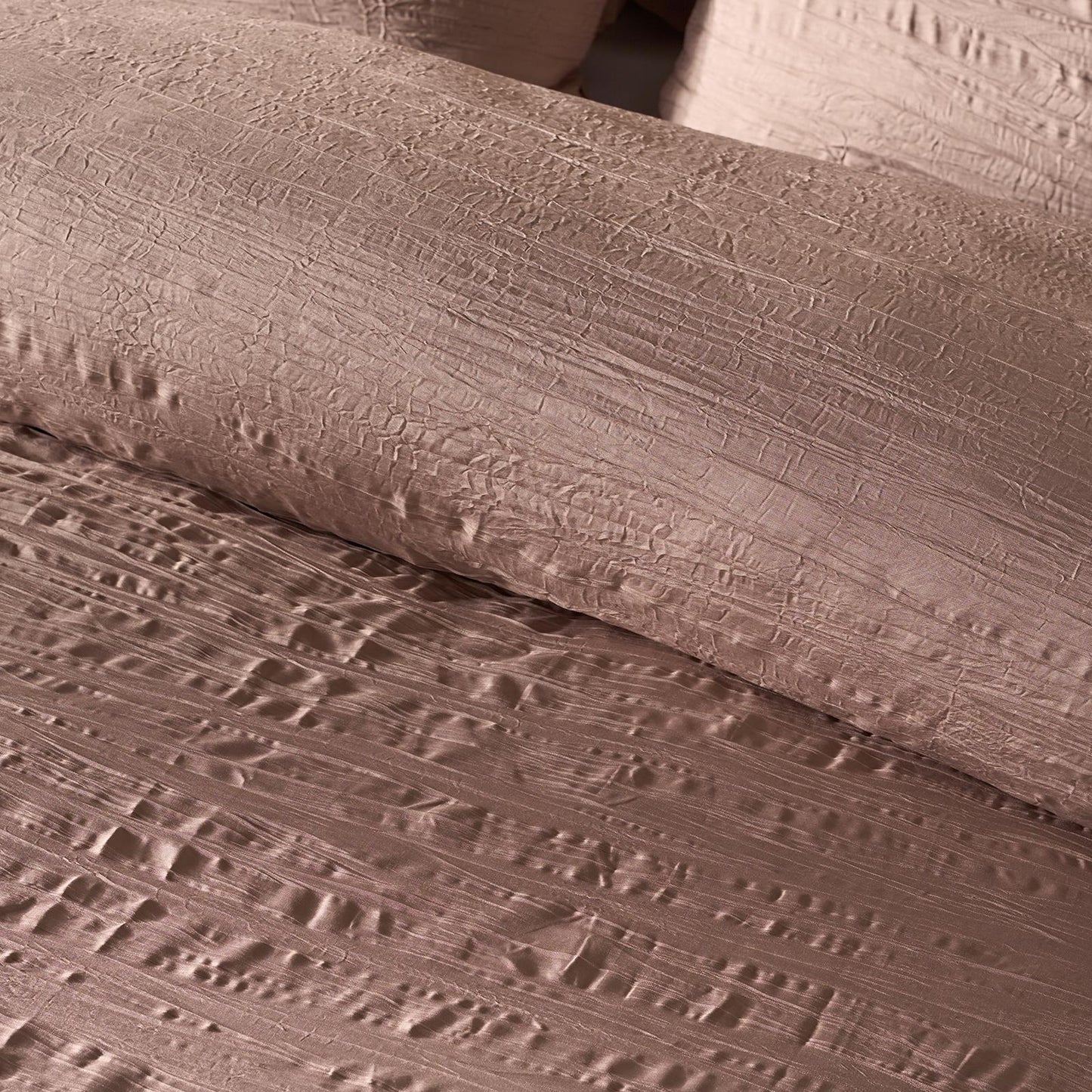 OHS Crinkle Bedding Set Textured Microfibre Duvet Cover with Pillowcase