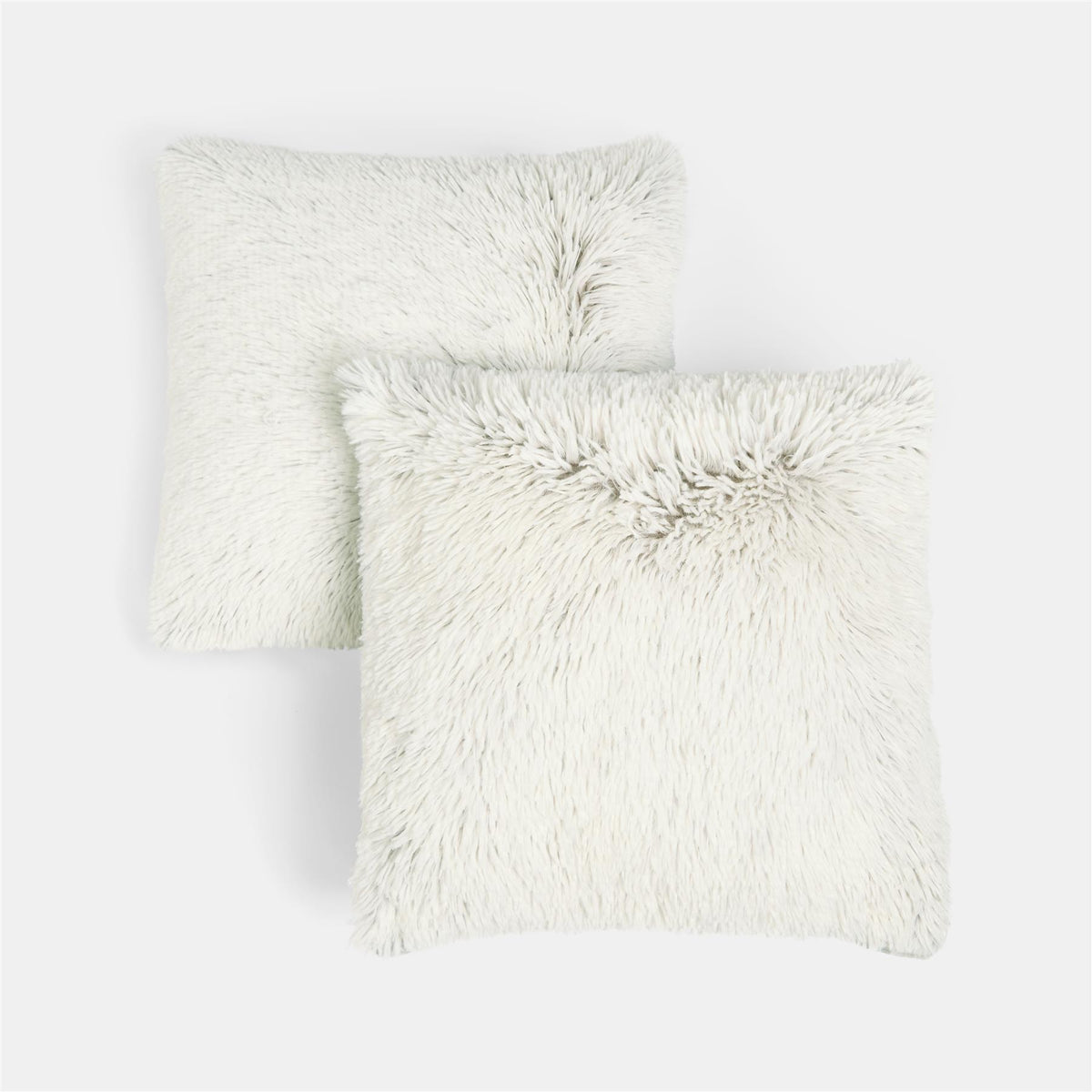 OHS Fluffy Cushion Covers 2 Pack Soft Fleece Square Pillowcases Home Decor