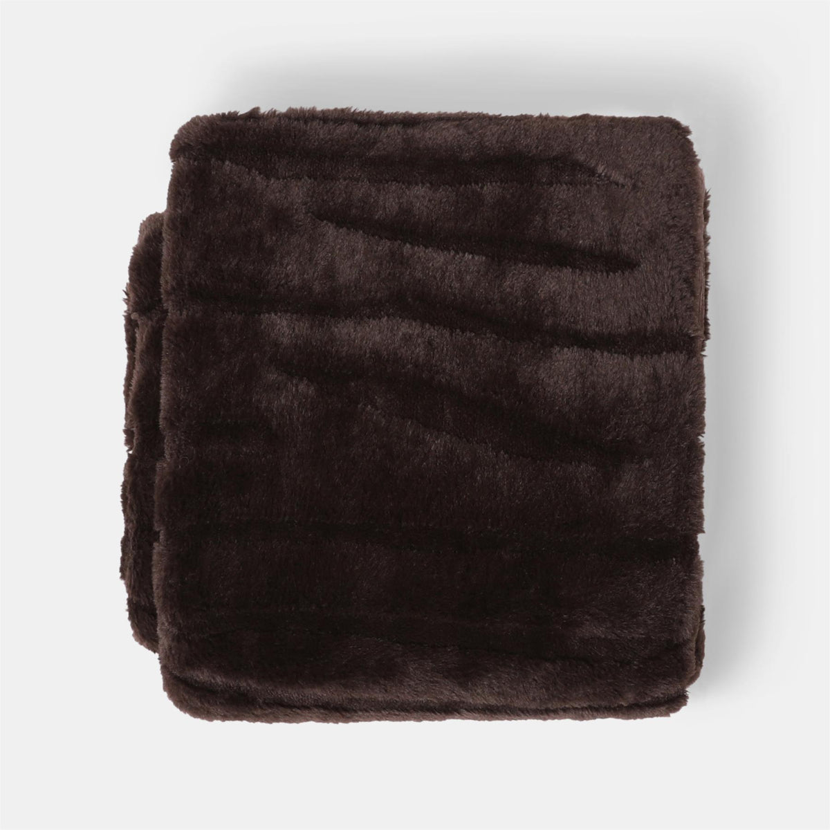 OHS Faux Fur Ribbed Fleece Throw Over Bed Blanket Supersoft, Green - 150 x 200cm