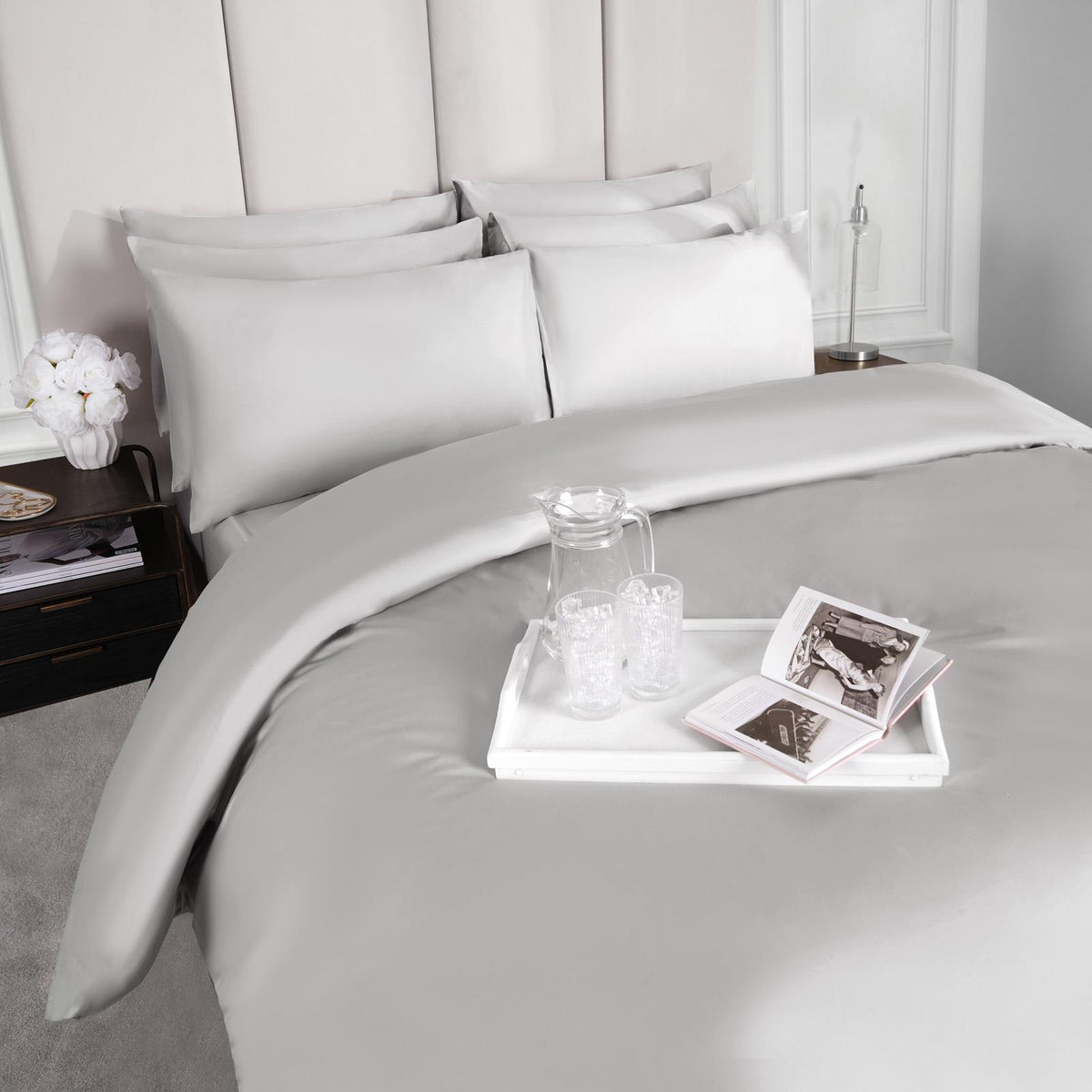 400 Thread Count Duvet Cover Bedding Set 100% Cotton Quilt Single Double King