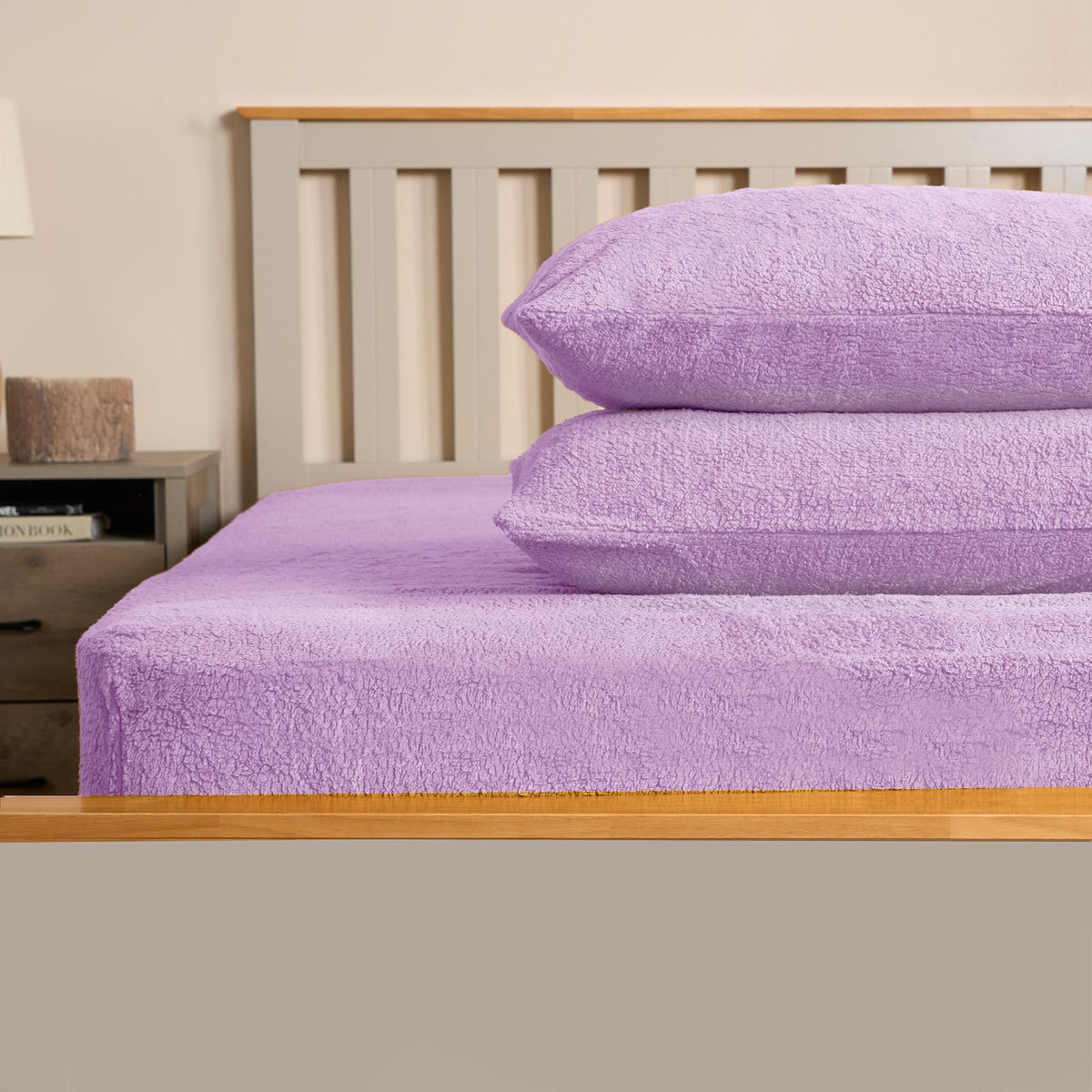 OHS Teddy Fleece Pillowcase Cover Bedding 4 x Thermal Warm Bear Sherpa Warm Soft
