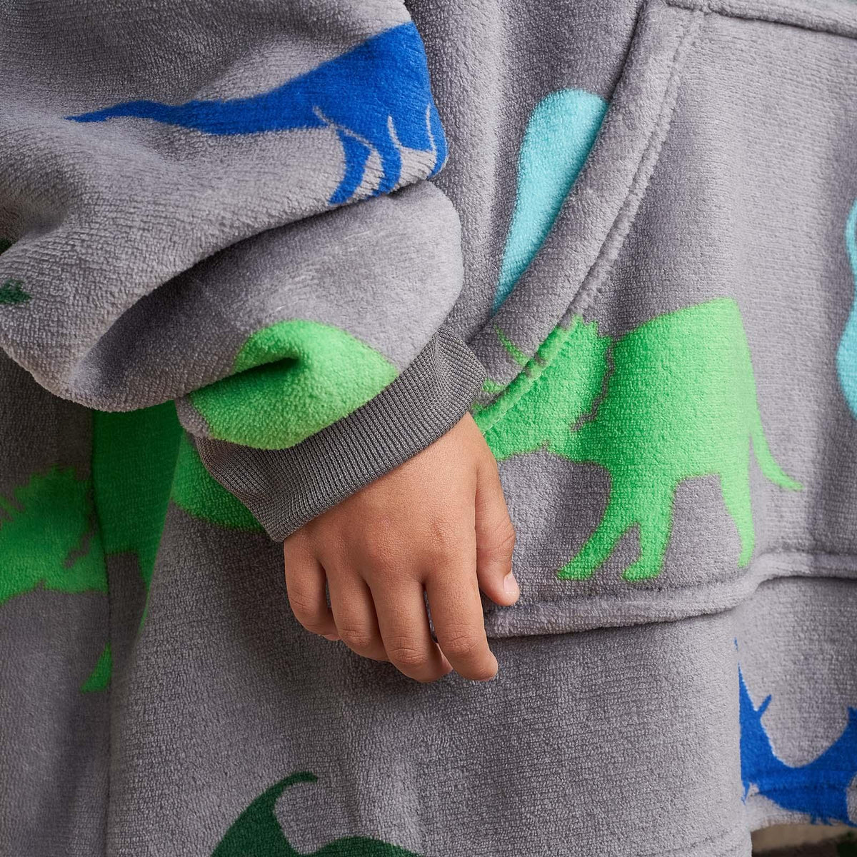 Kids Hoodie Blanket Oversized Sherpa Fleece Jumper Sweatshirt Soft Warm Throw