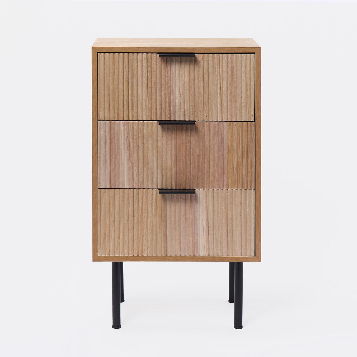 OHS Ribbed Drawer Unit Bedside Table 3/4/5/6 Draw Cabinet Nightstand Sideboard