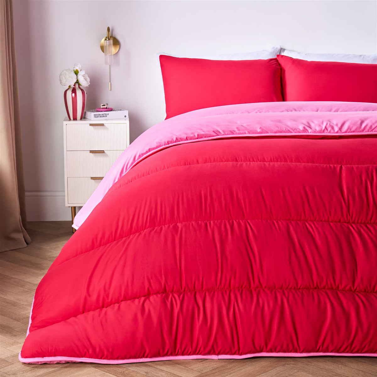 OHS Coverless Duvet & Pillowcase 10.5 Tog Bedding Set Easy Care Reversible