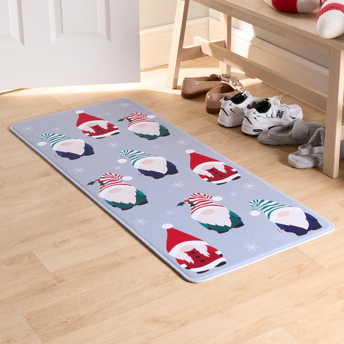 OHS Print Doormat Runner Xmas Festive Decorative Hallway Rug Kitchen Floor Mat