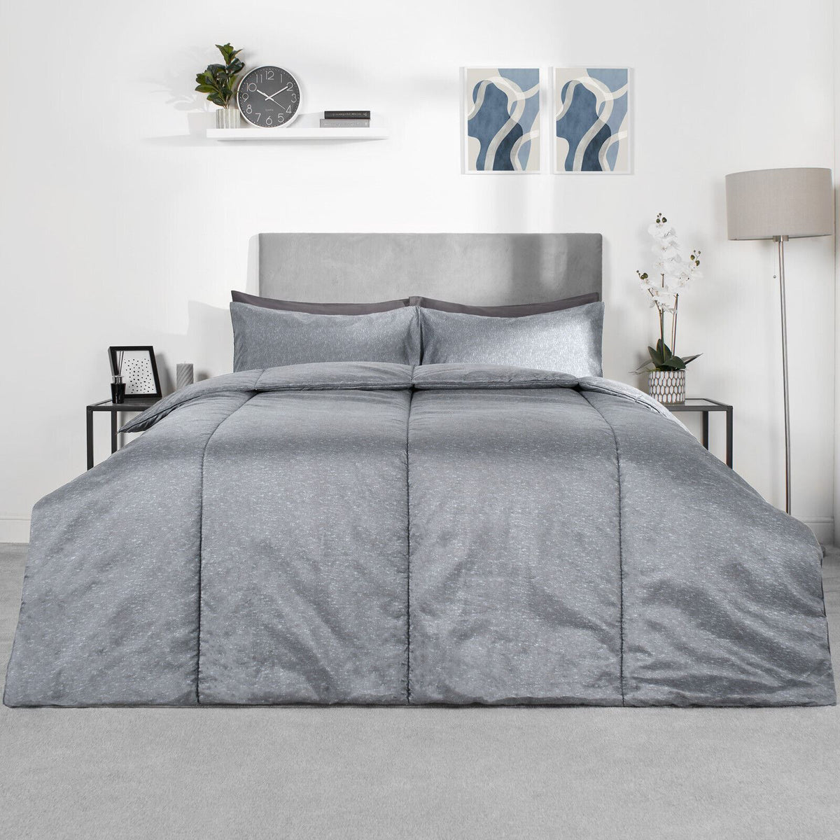 OHS Coverless Duvet & Pillowcase 10.5 Tog Bedding Set Easy Care Reversible