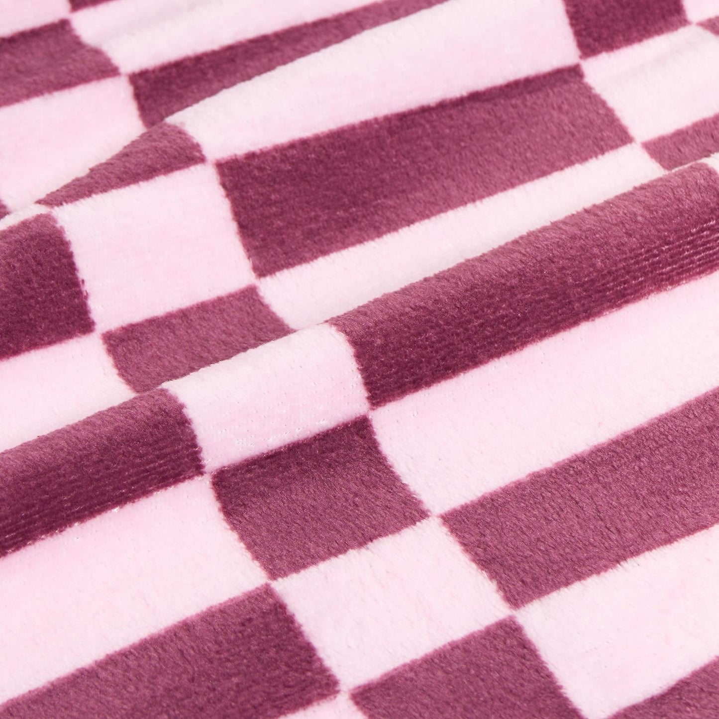 OHS Checkerboard Throw Ultra Soft Blanket Flannel Lightweight Bedspread