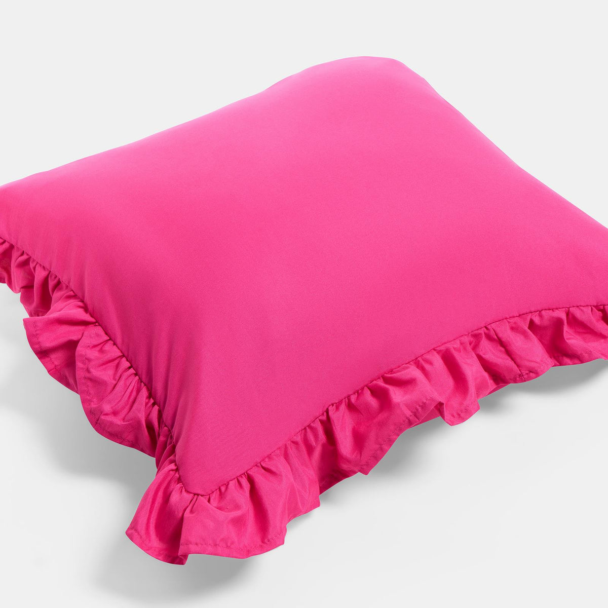 OHS Frill Cushion Covers Faux Linen Soft Square Pillowcases Home Decor Multipack