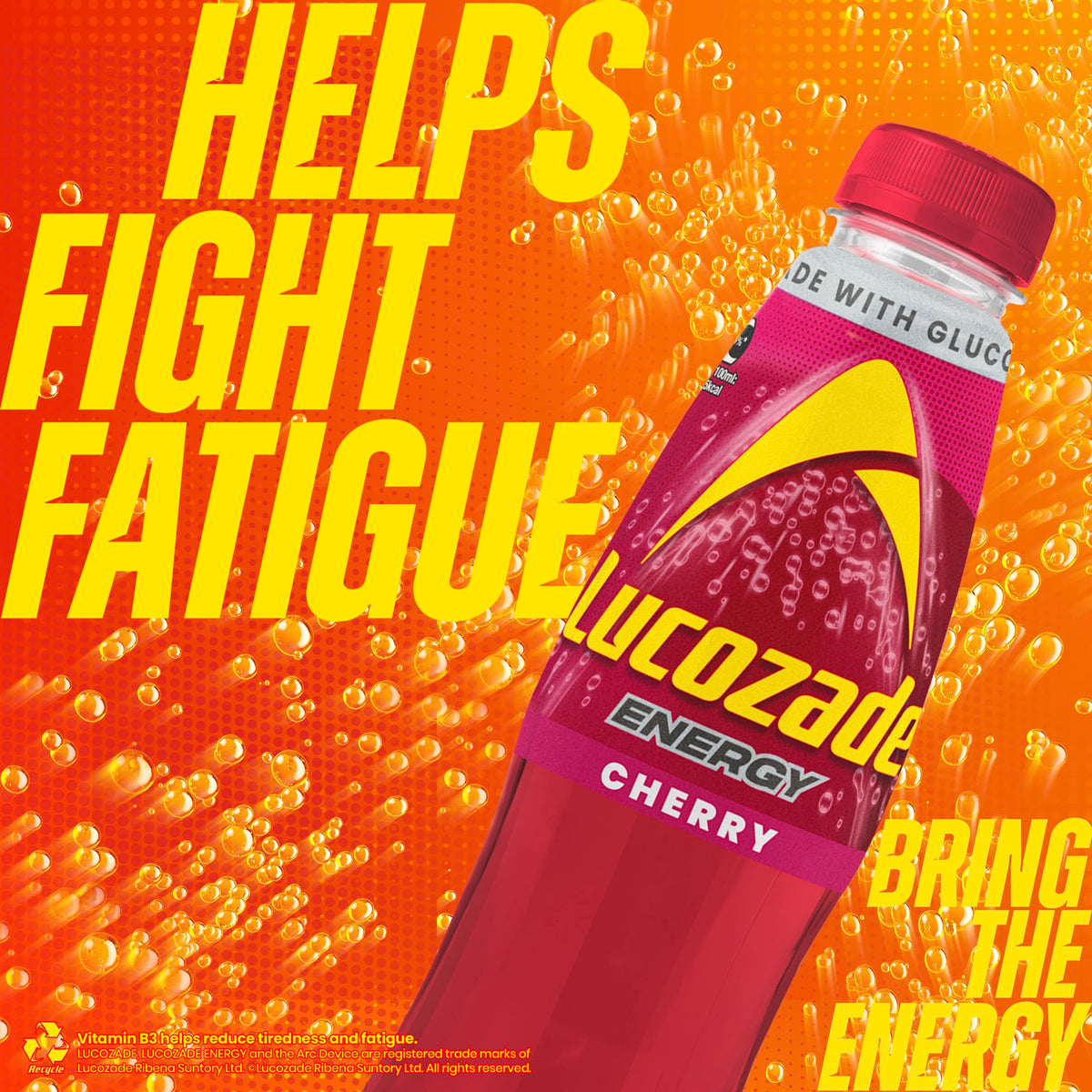 Lucozade Energy Cherry 500ml (Pack of 12)