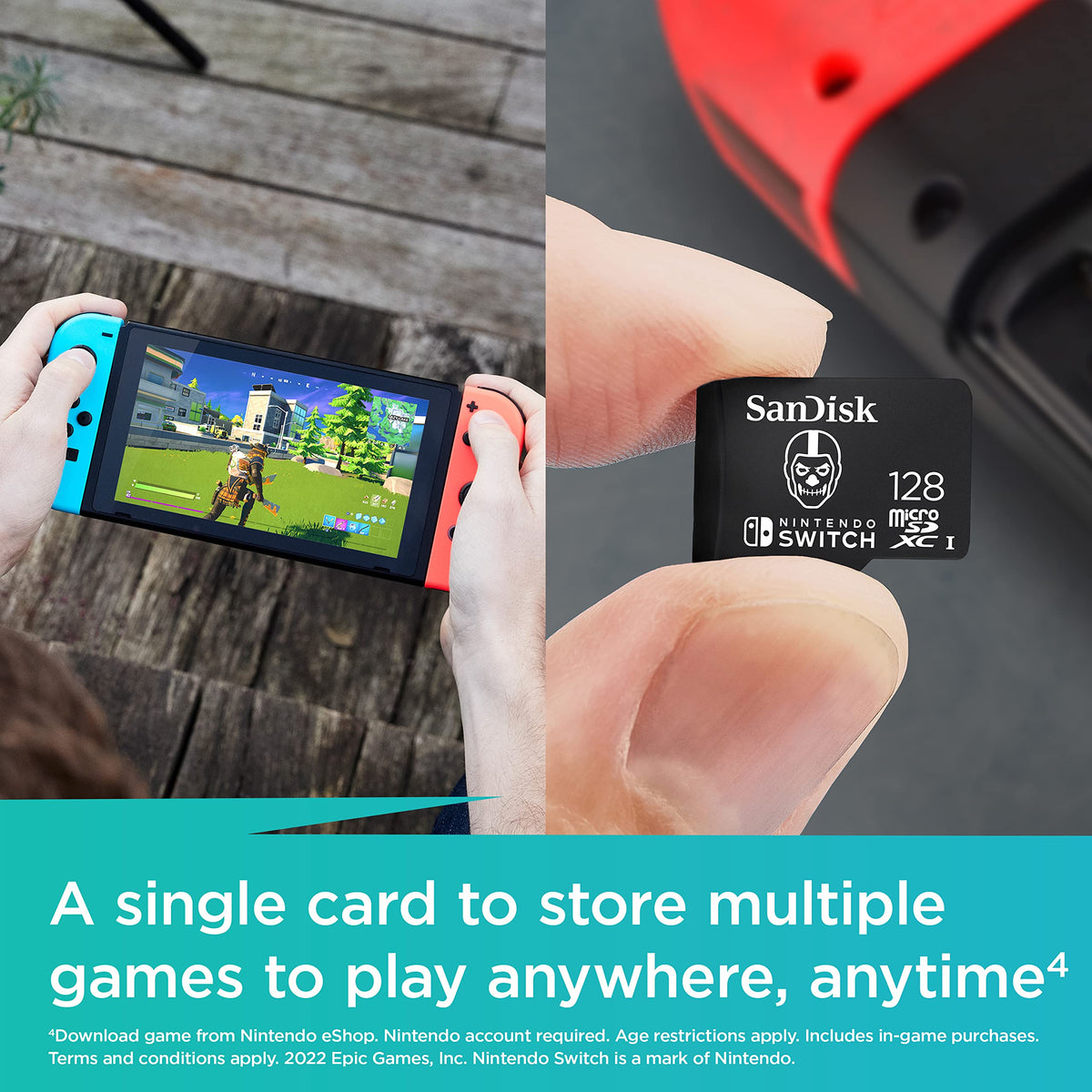 SANDISK microSD Card 128GB, Super Mario Super Mushroom Edition