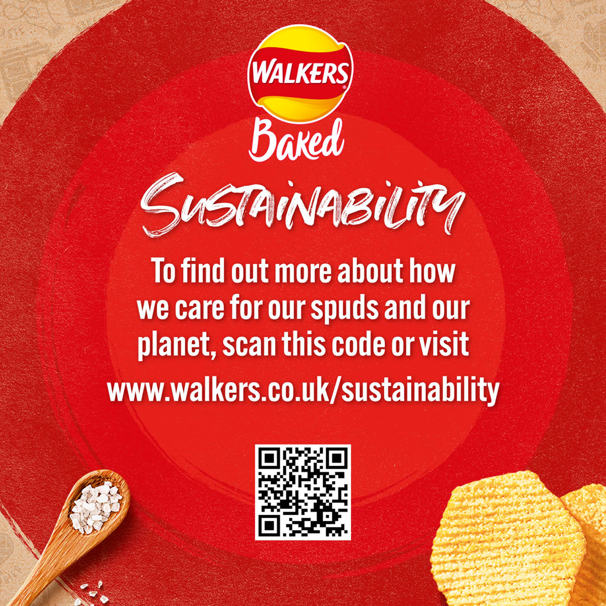 Walkers Baked Snacks Sea Salt 6 x 22g