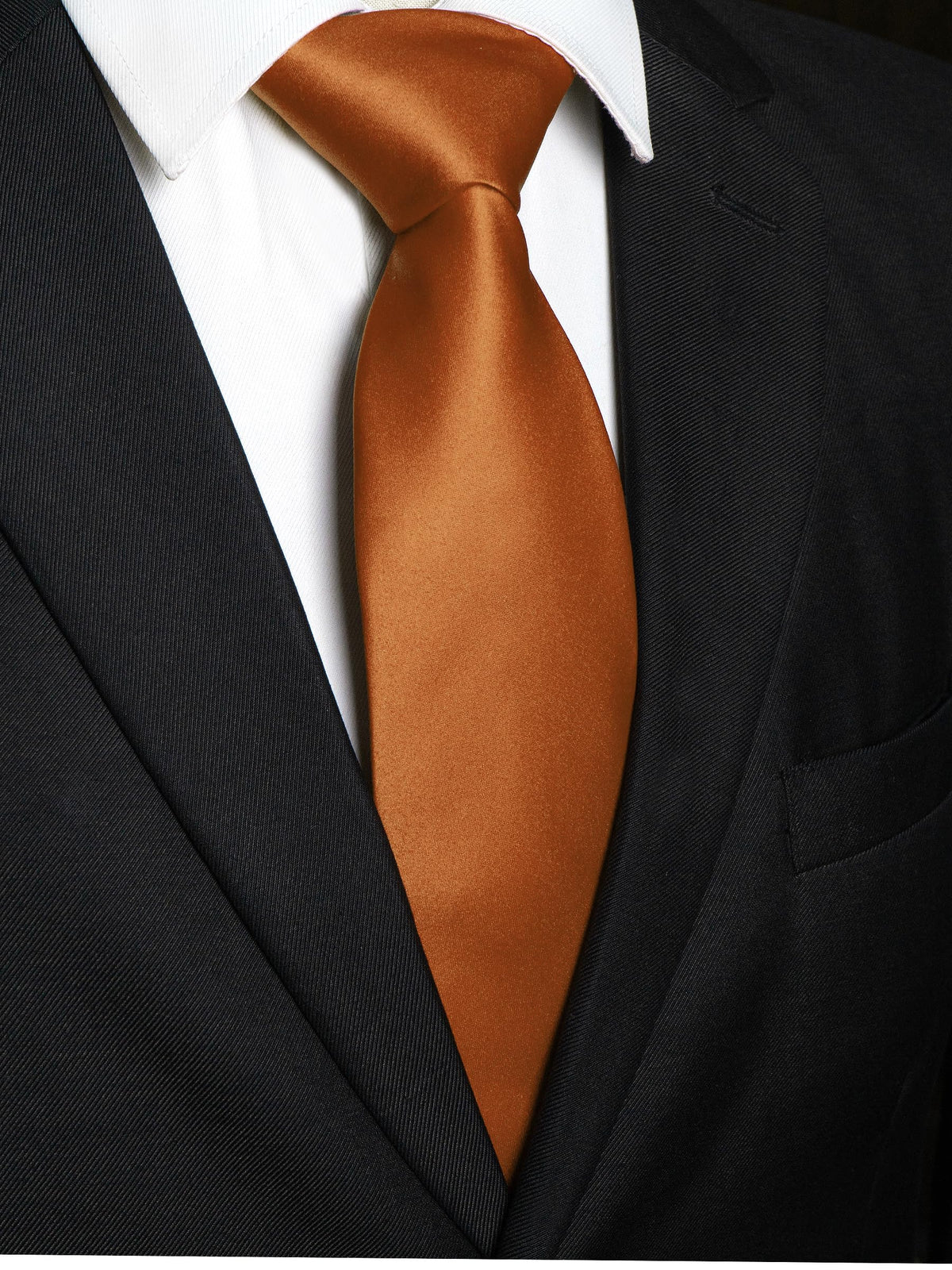 RBOCOTT Solid Color Tie Mens Necktie for Business and Wedding Party