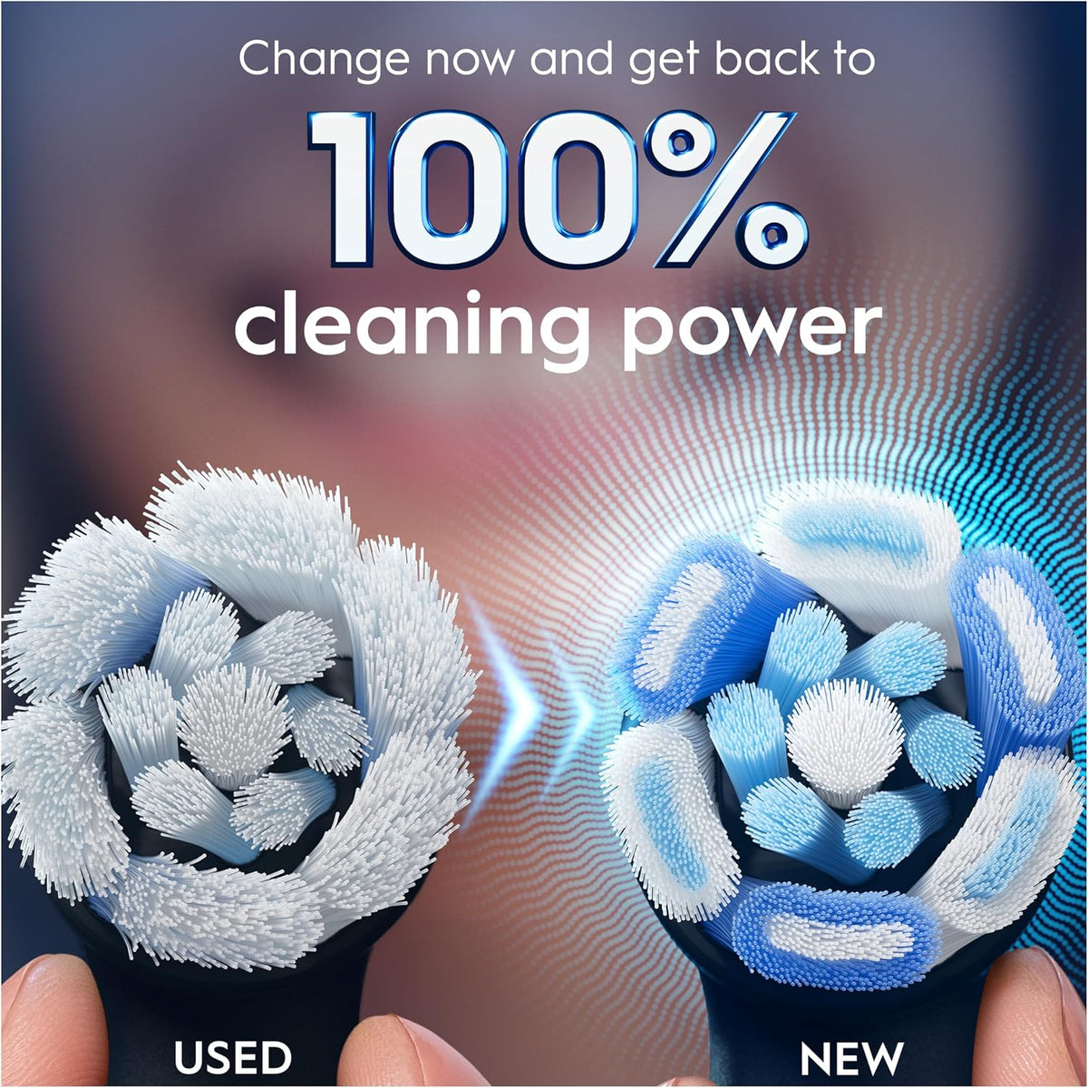 Oral-B iO Series Ultimate Clean Electric Toothbrush Heads, 4 Count, Black