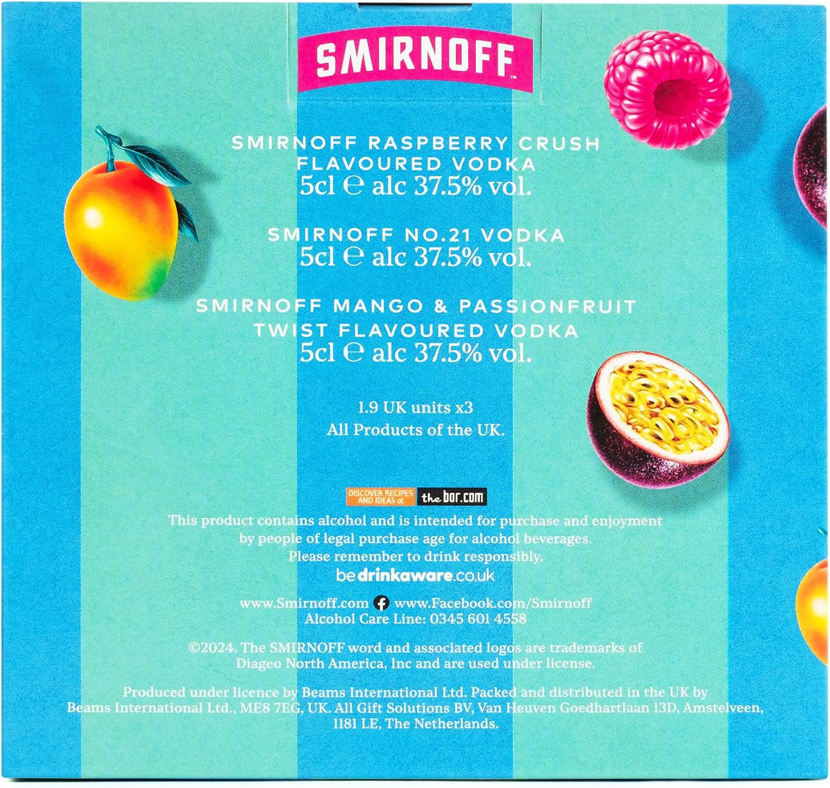 Smirnoff Flavoured Vodka Gift Set, 3 x 5 cl