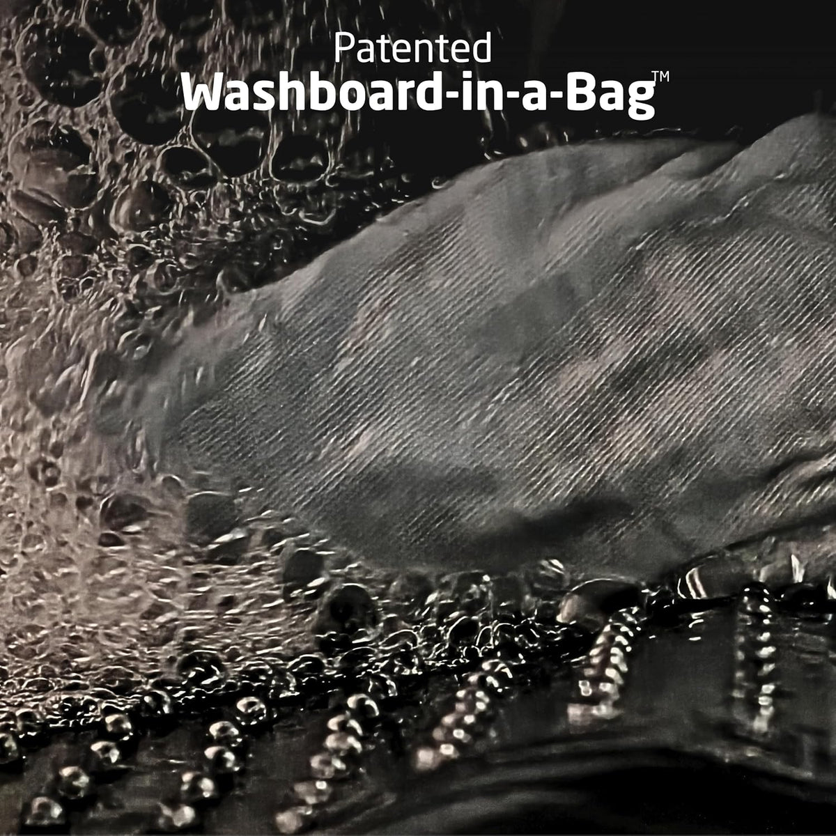 Scrubba Wash Bag - Patented Washboard-in-a-Bag™ Portable Travel Washing Machine for Camping, Backpacking, Cruises & Hotels - Pack Light, Wash Clothes Anywhere in Minutes (~140g)