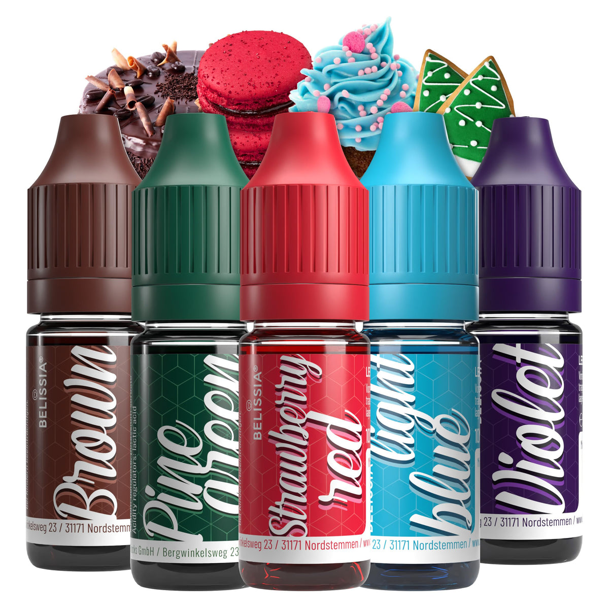 Belissia Liquid Food Colouring Rosa 10ml for Cooking and Baking