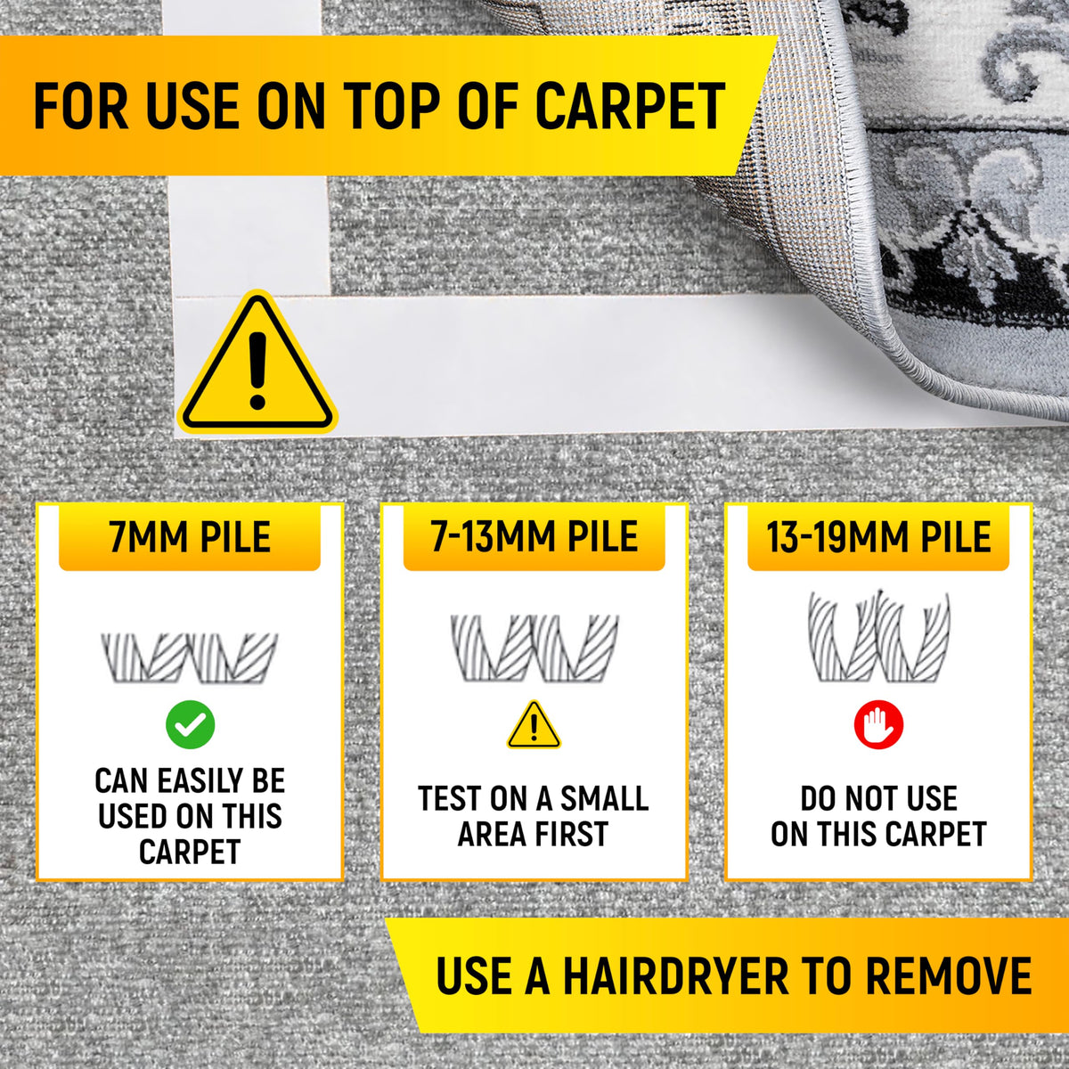 Double Sided Carpet Tape Heavy Duty Rug Gripper 50ft