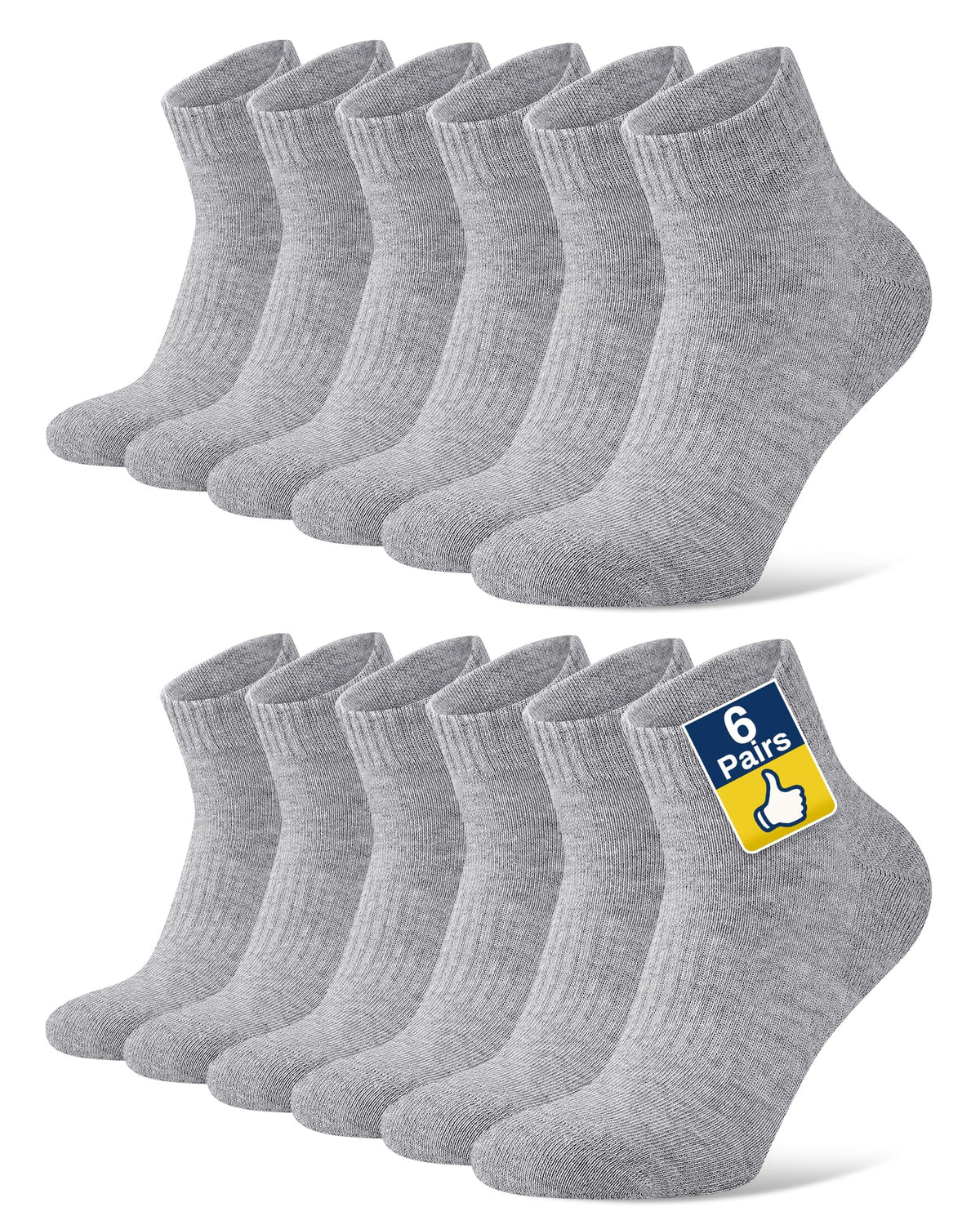 Niofind Quarter Sports Socks for Men & Women, Cotton and Cushioned